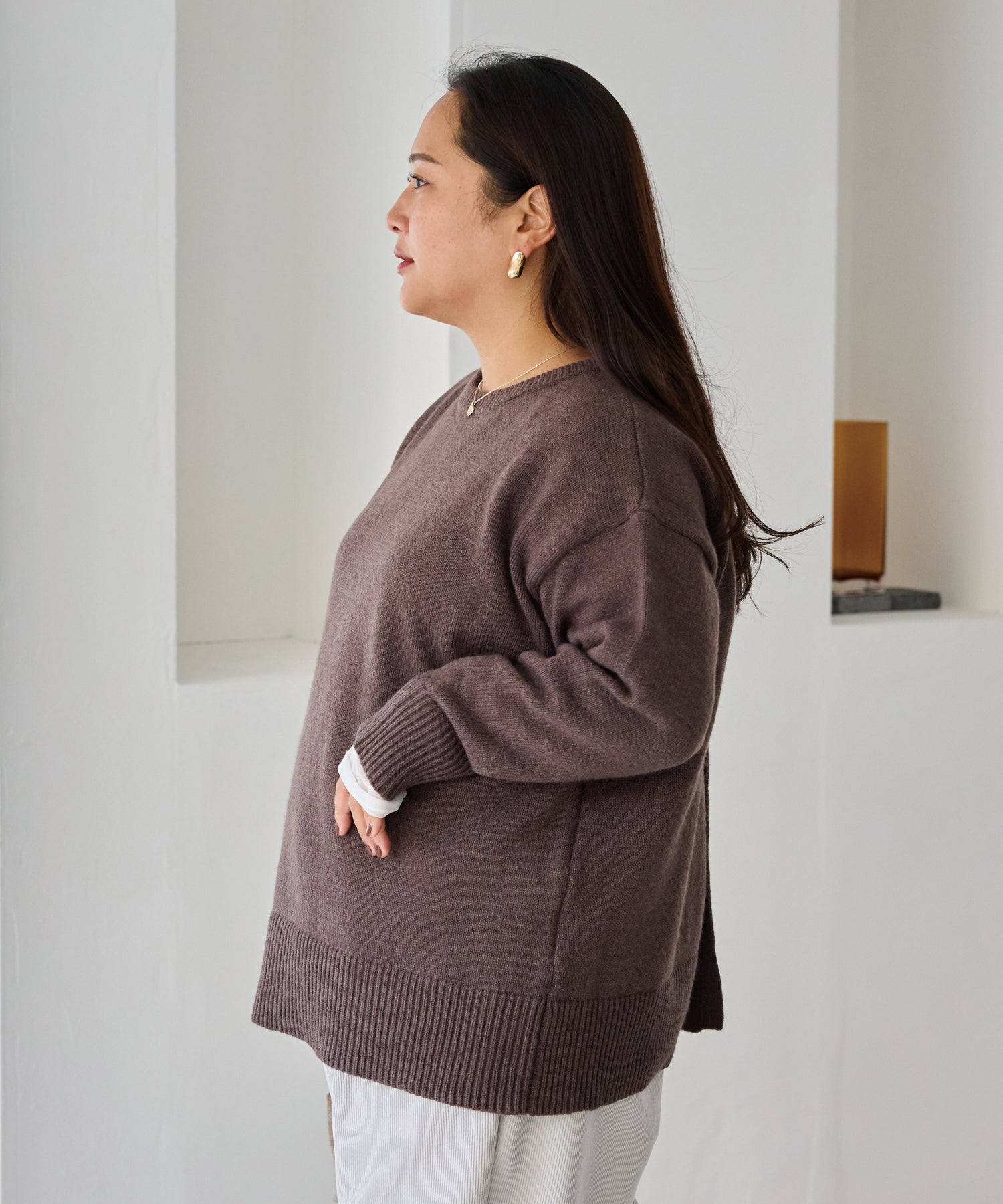 ブラウン　model:161cm 着用サイズ:3L