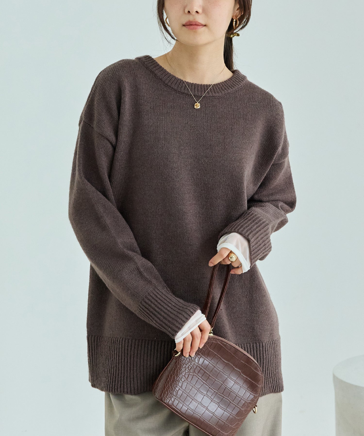 ブラウン　model:160cm 着用サイズ:Ｆ