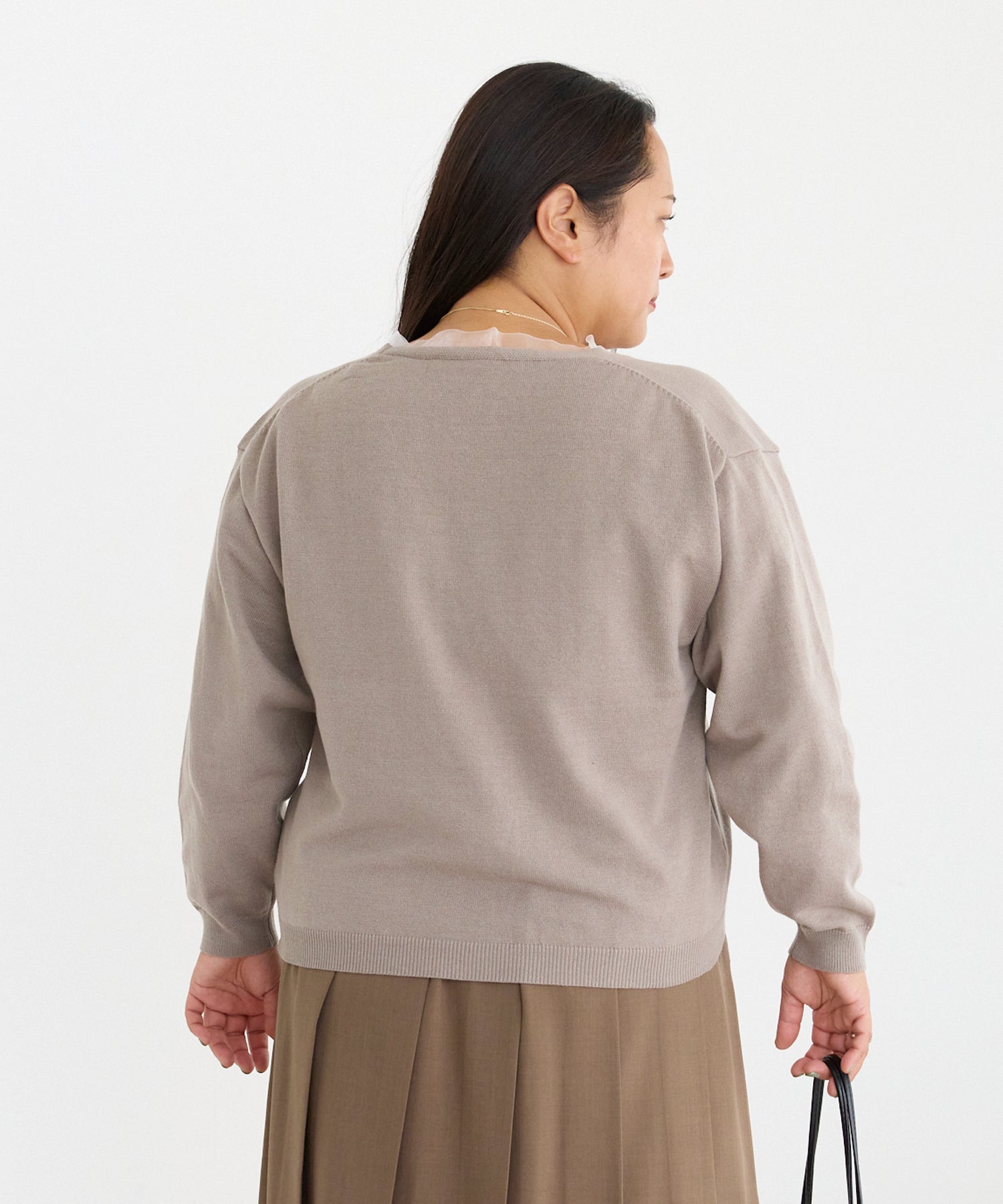 ベージュ　model:161cm 着用サイズ:3L