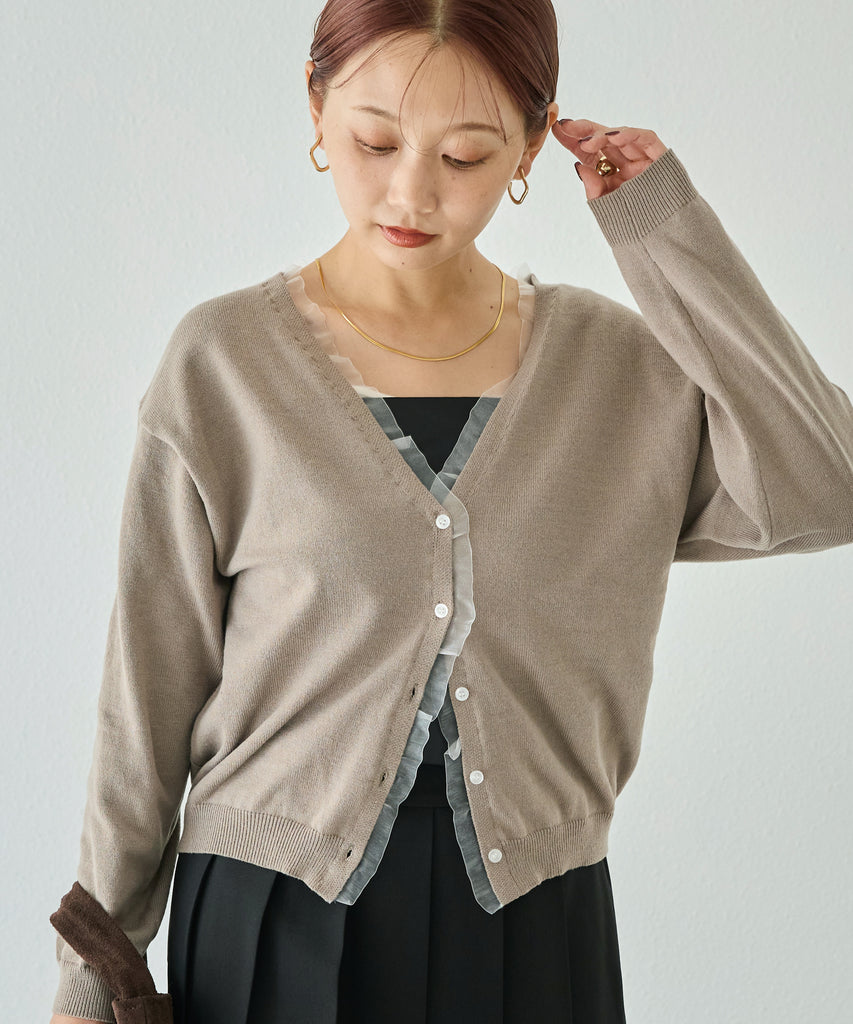 ベージュ　model:156cm 着用サイズ:F