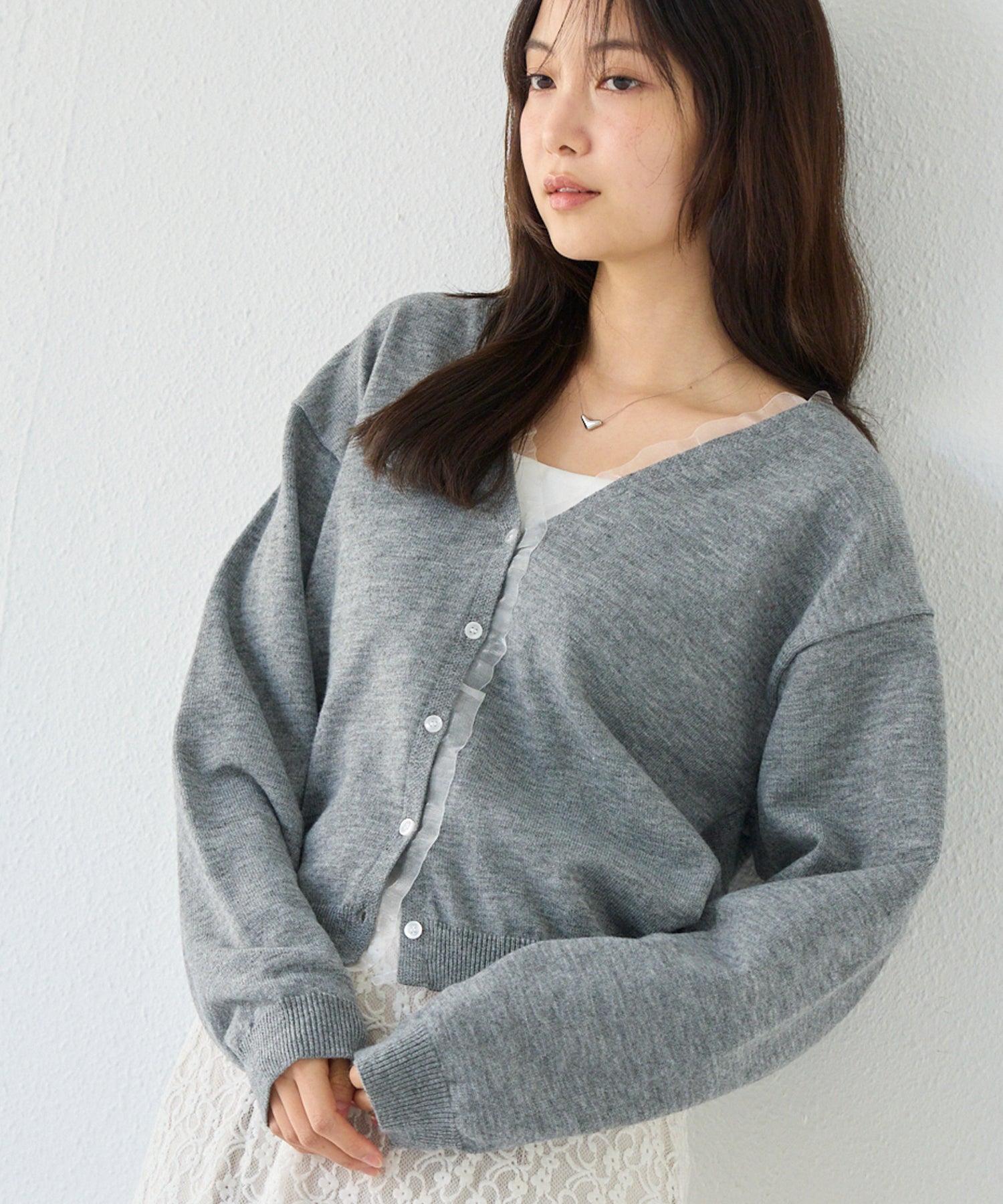 グレー　model:160cm 着用サイズ:F