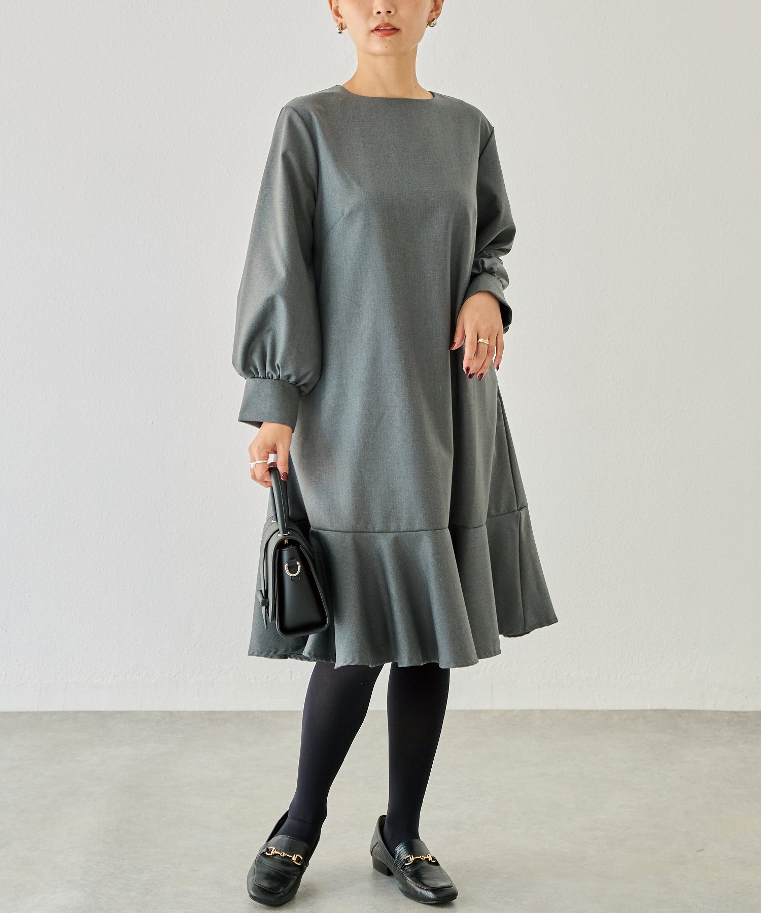 チャコールグレー　model:156cm 着用サイズ:M