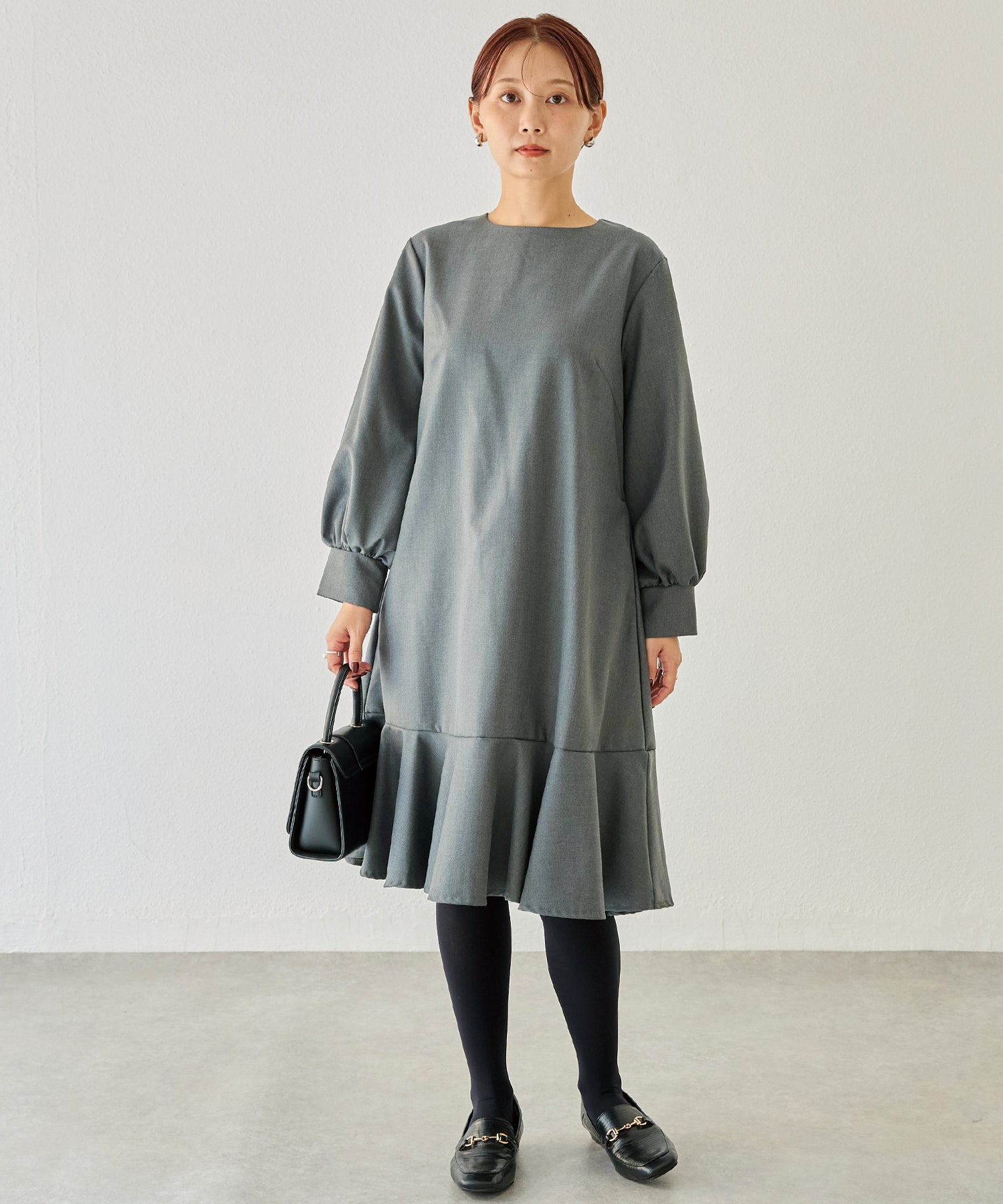 チャコールグレー　model:156cm 着用サイズ:M