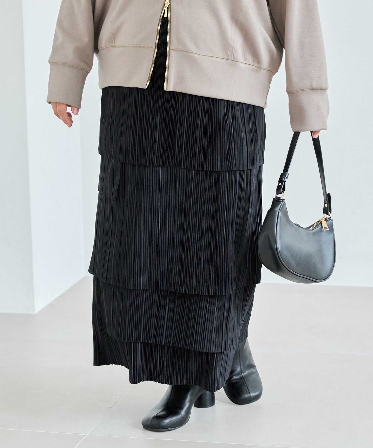 ブラック　model:161cm 着用サイズ:3L