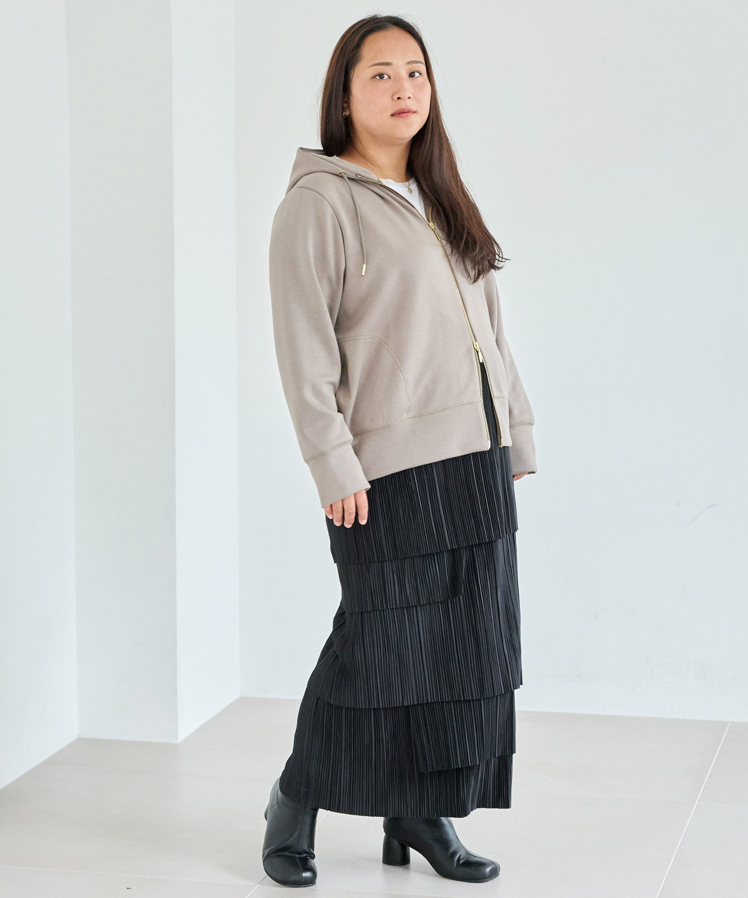 ブラック　model:161cm 着用サイズ:3L