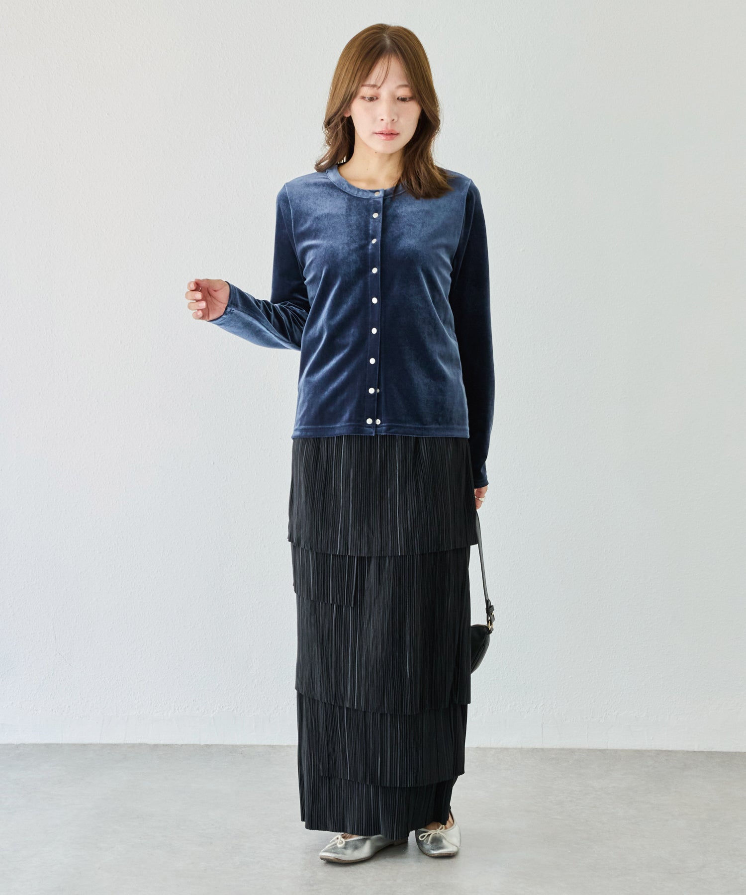 プリーツアシンメトリースカート