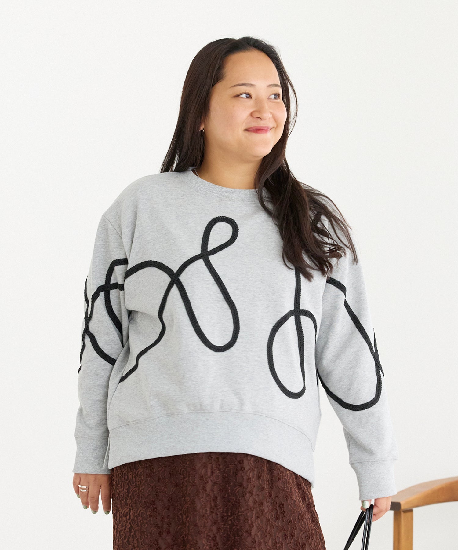 グレー　model:161cm 着用サイズ:3L