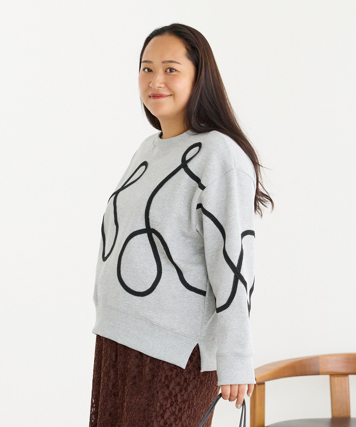 グレー　model:161cm 着用サイズ:3L