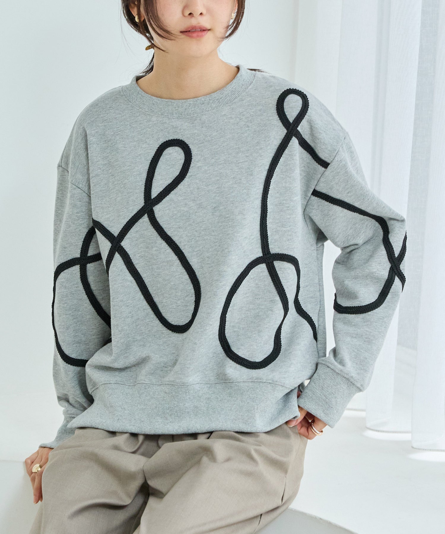 グレー　model:160cm 着用サイズ:M