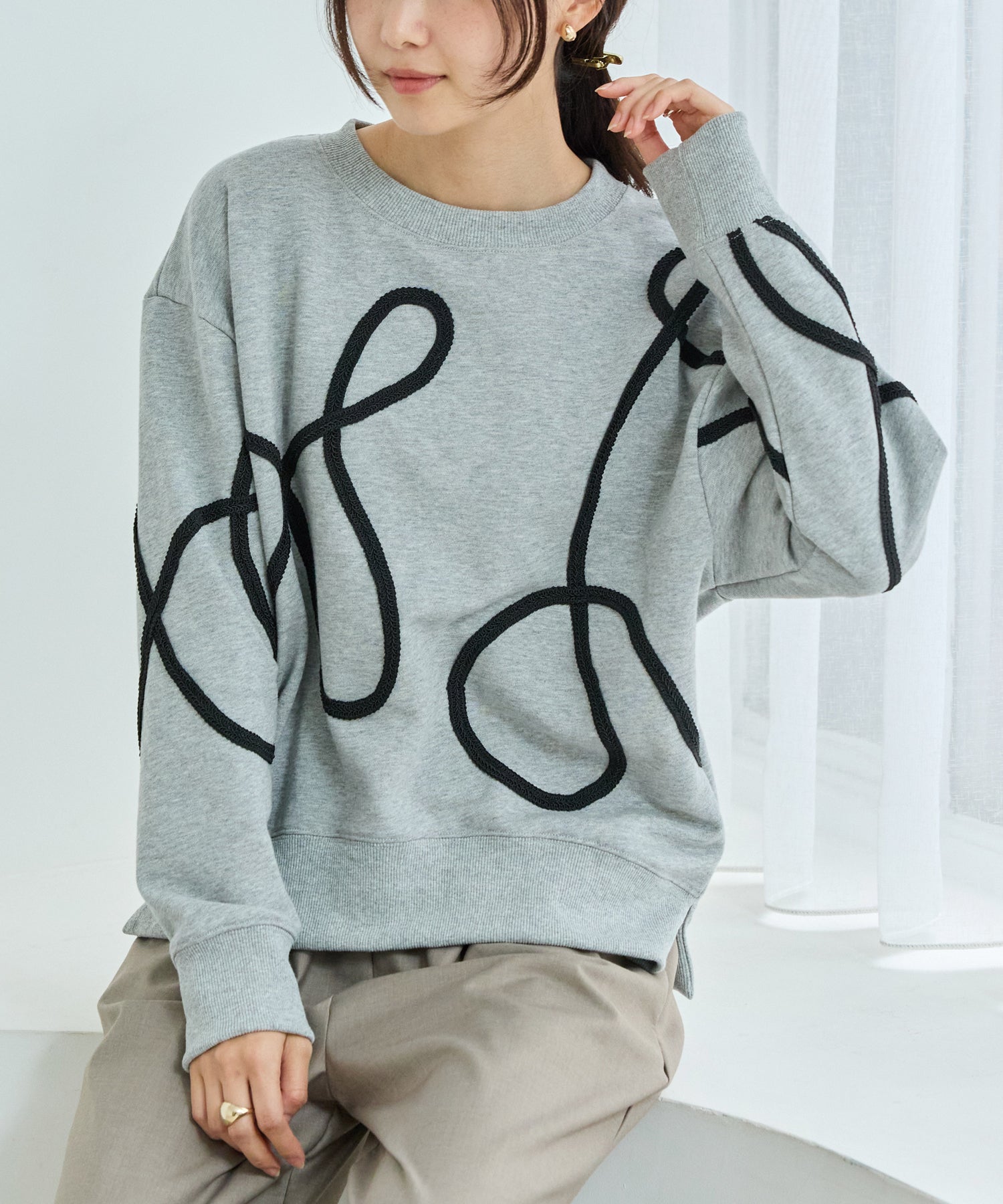 グレー　model:160cm 着用サイズ:M