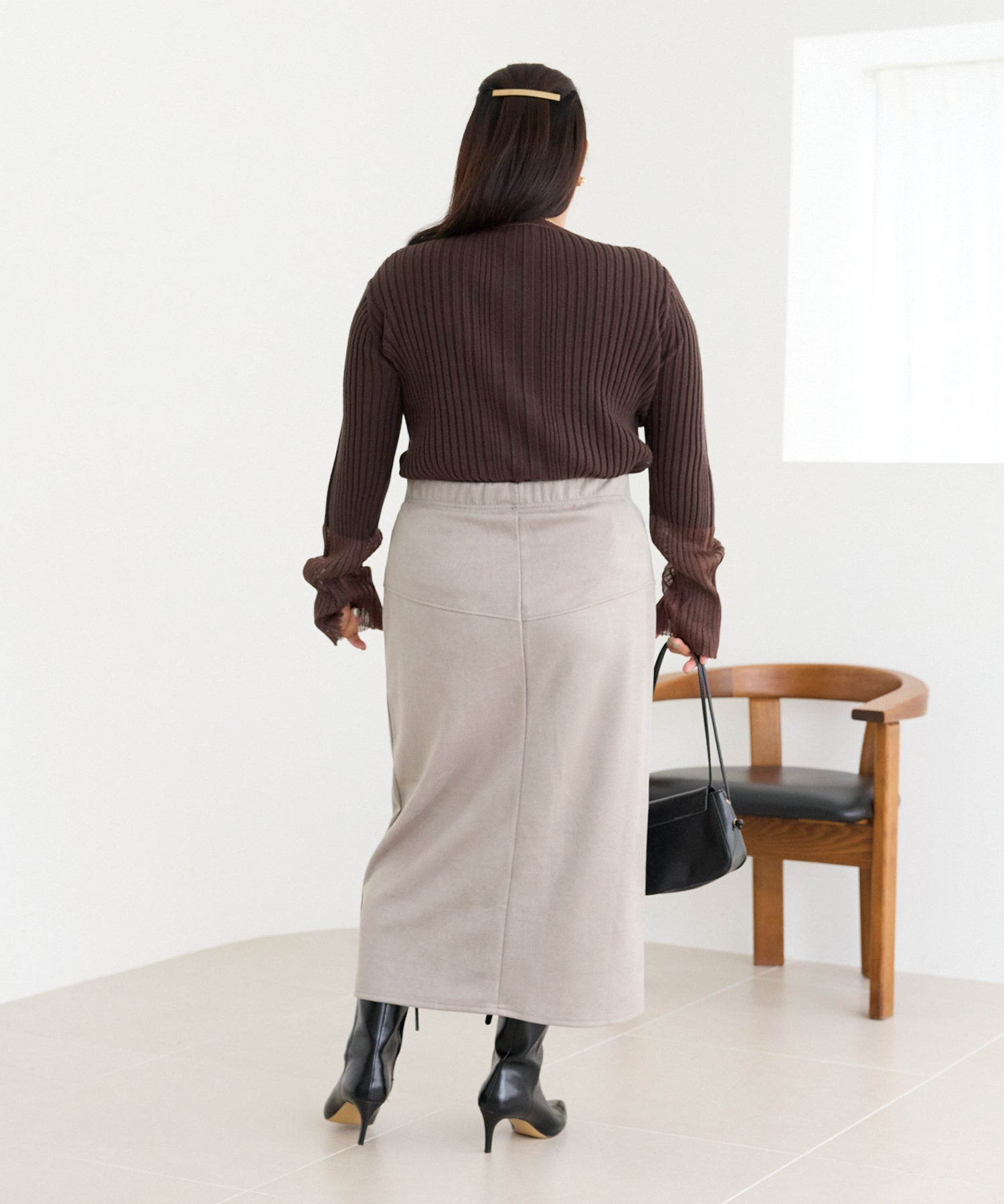 ライトグレー　model:161cm 着用サイズ:3L