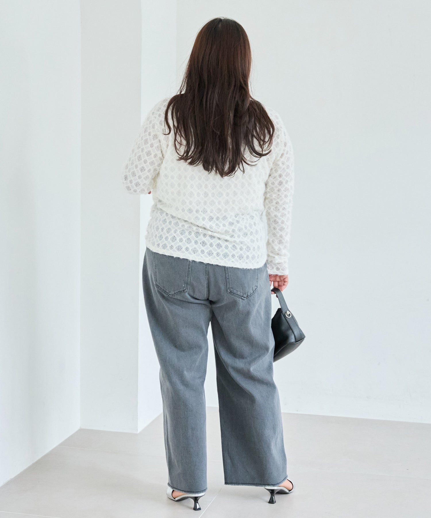 アイボリー　model:161cm 着用サイズ:3L