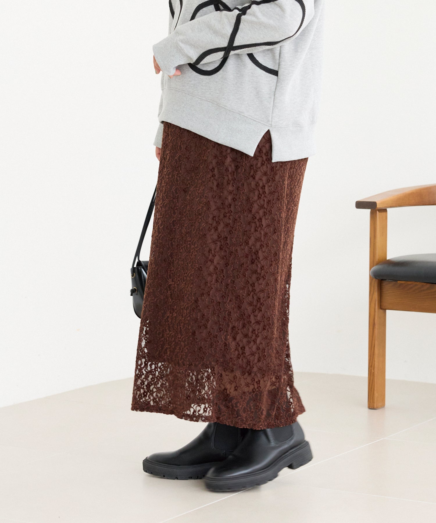 ブラウン　model:161cm 着用サイズ:3L