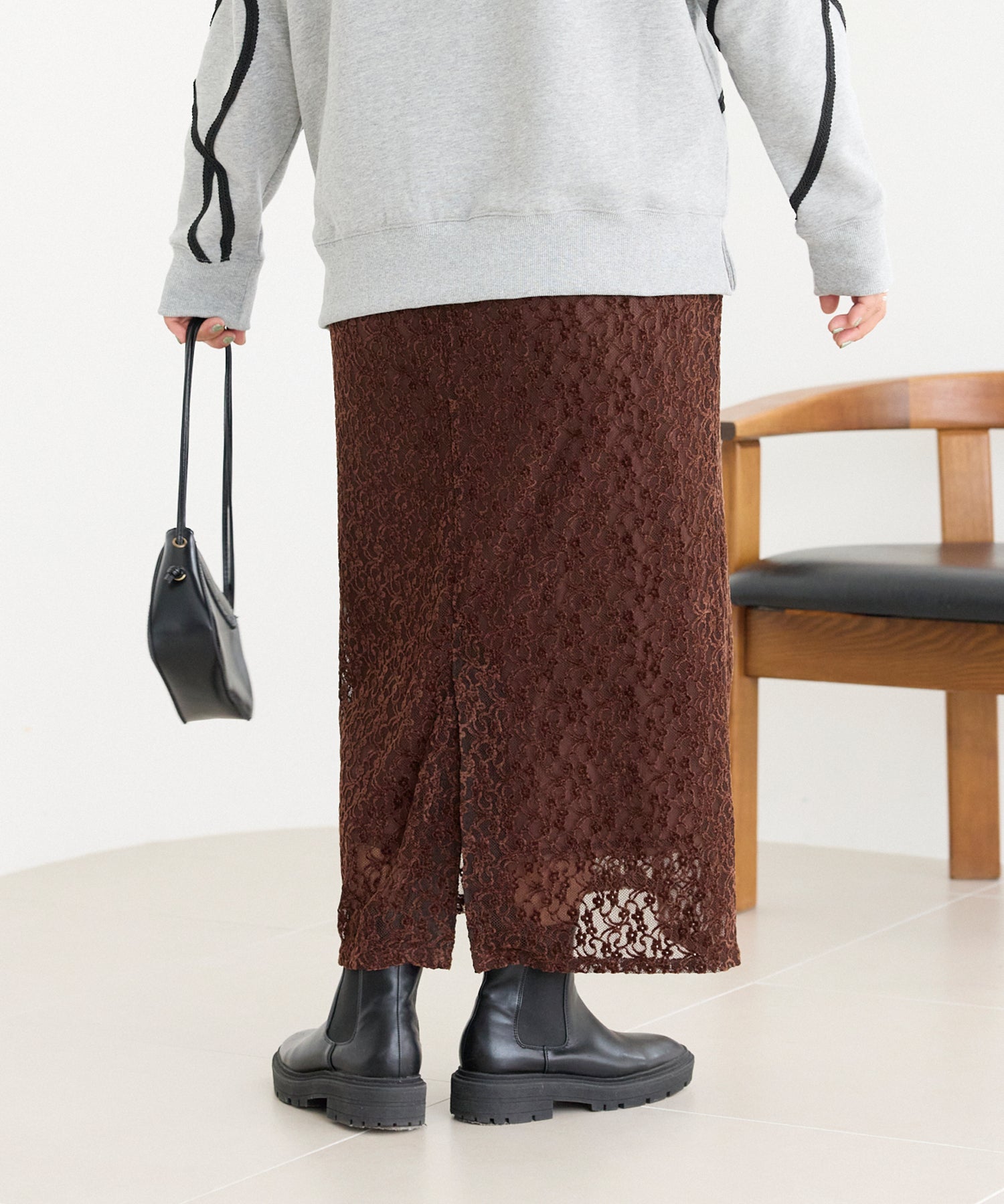 ブラウン　model:161cm 着用サイズ:3L