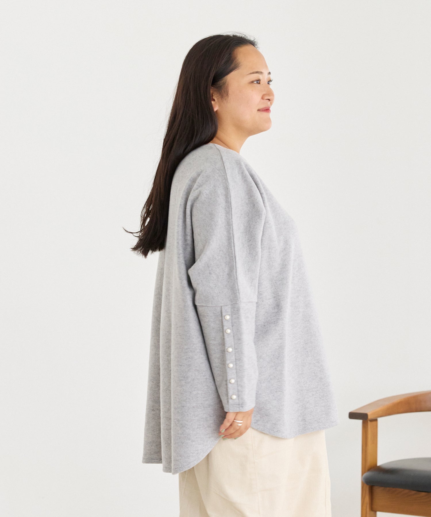 グレー　model:161cm 着用サイズ:3L