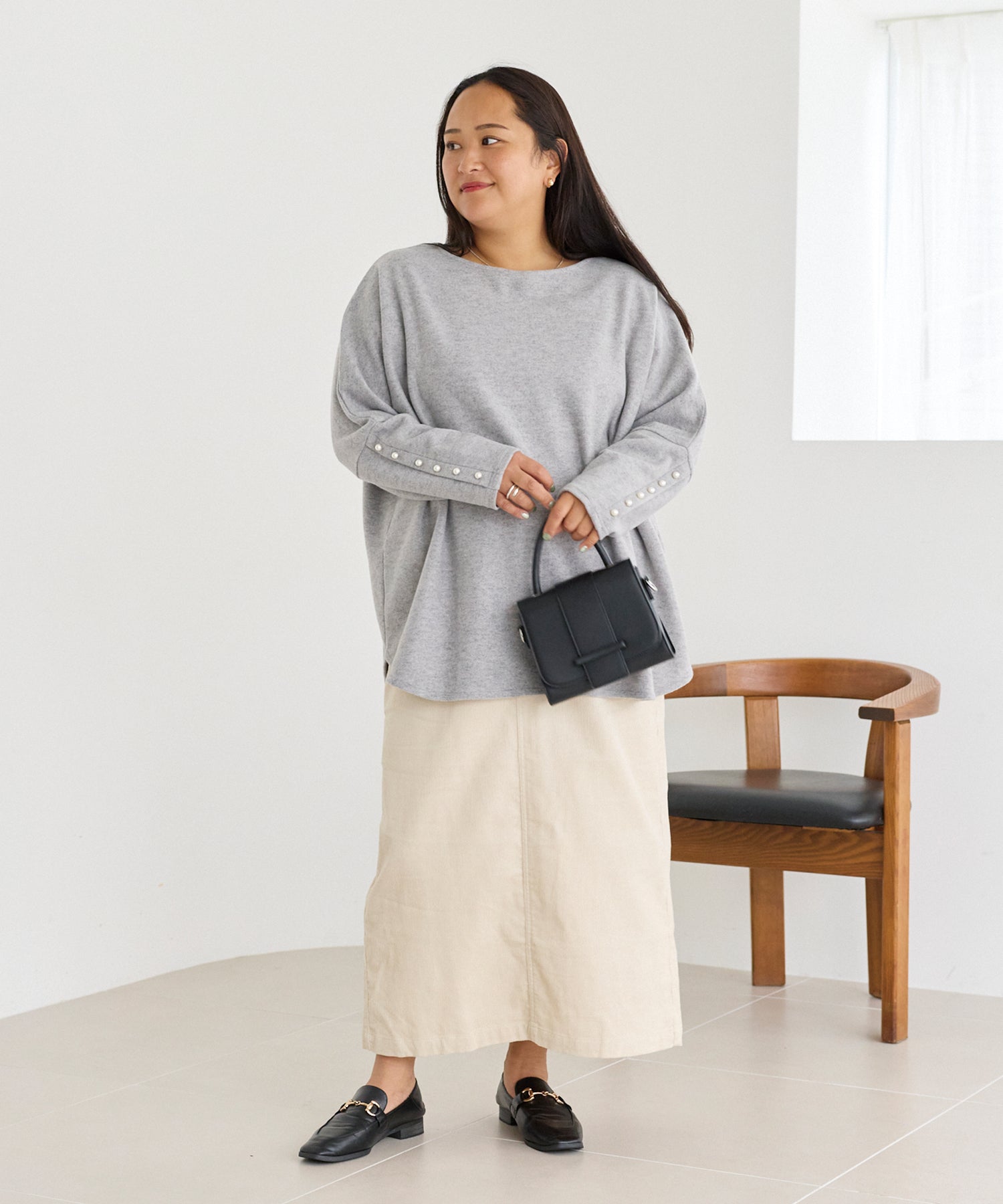 グレー　model:161cm 着用サイズ:3L