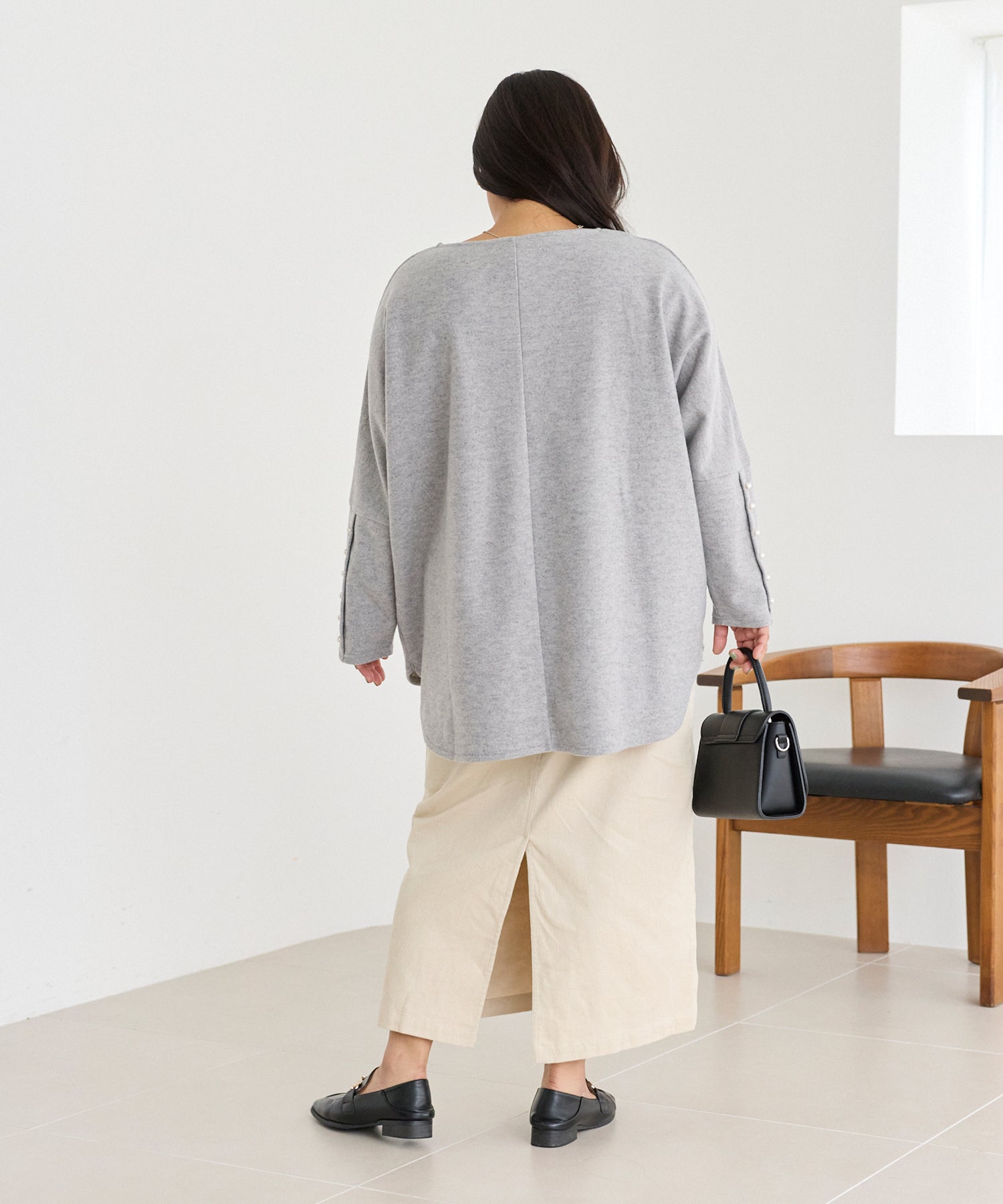 グレー　model:161cm 着用サイズ:3L