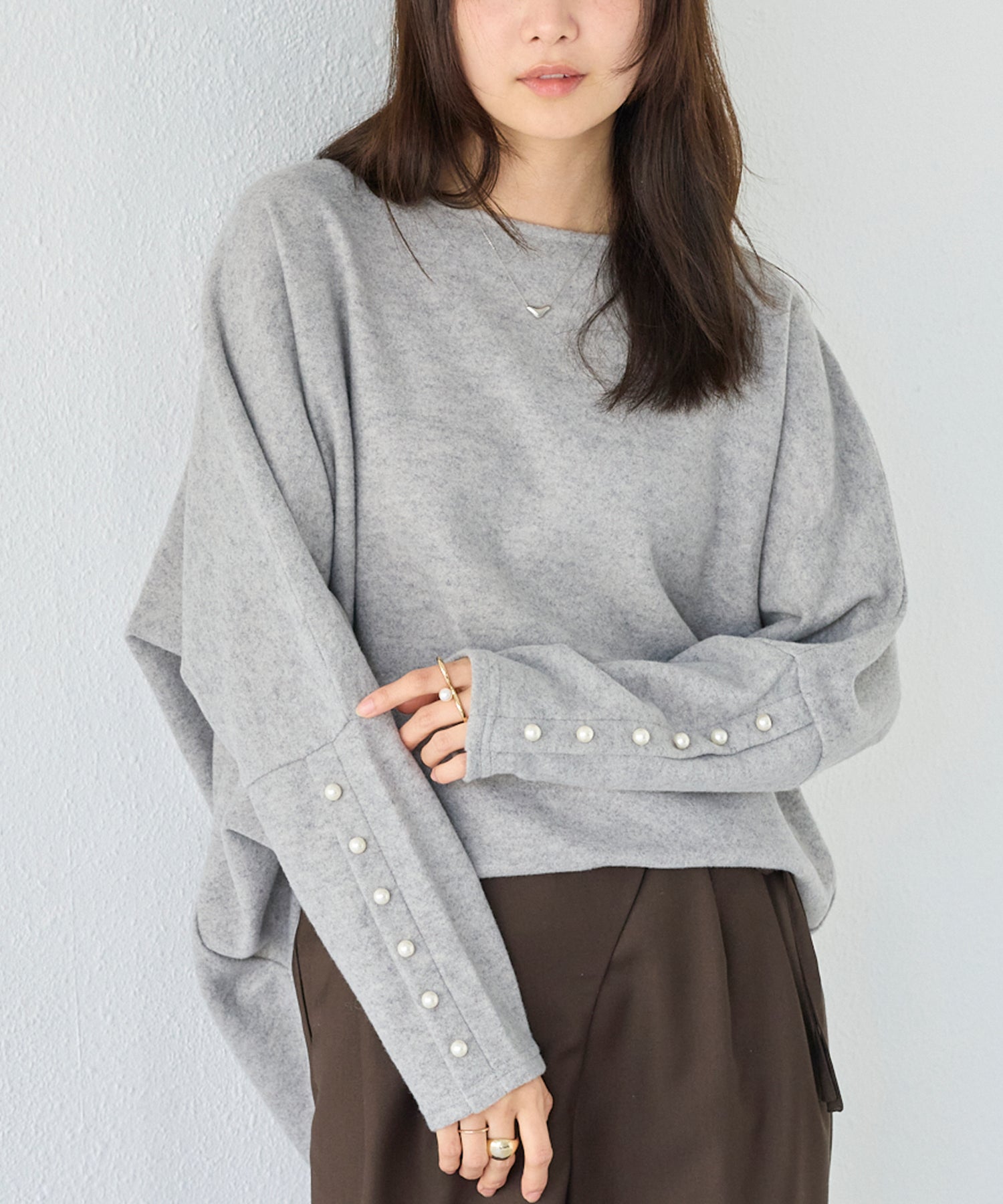 袖パールドルマンオーバー