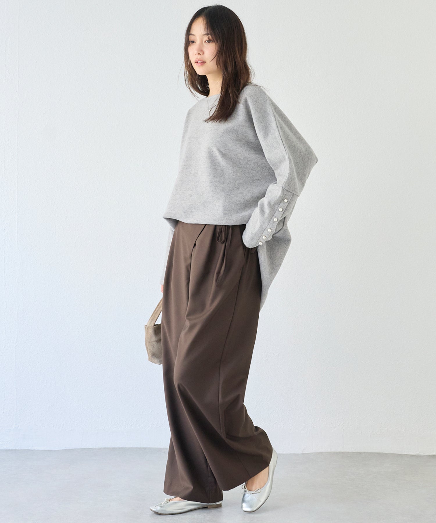 袖パールドルマンオーバー