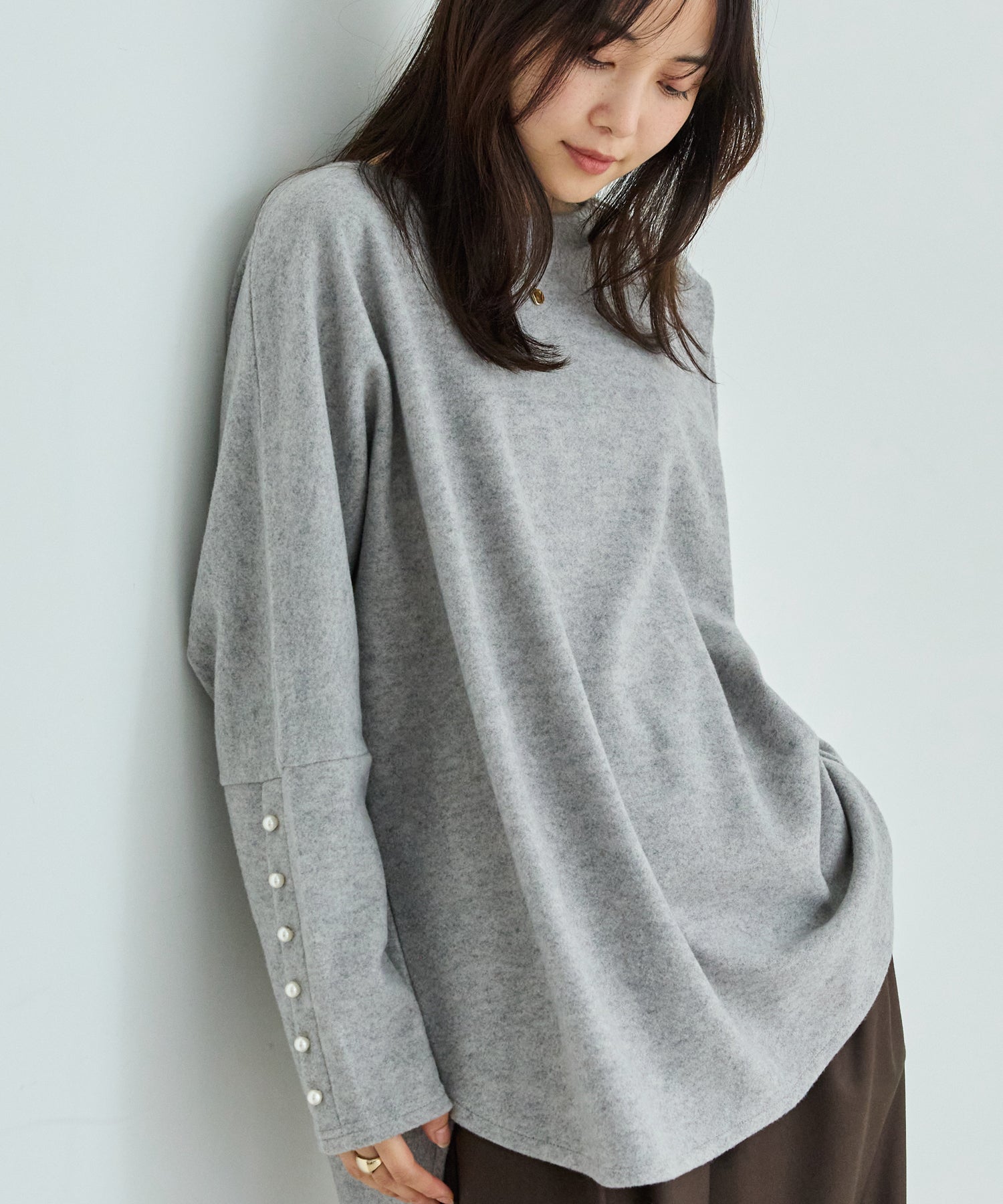 袖パールドルマンオーバー