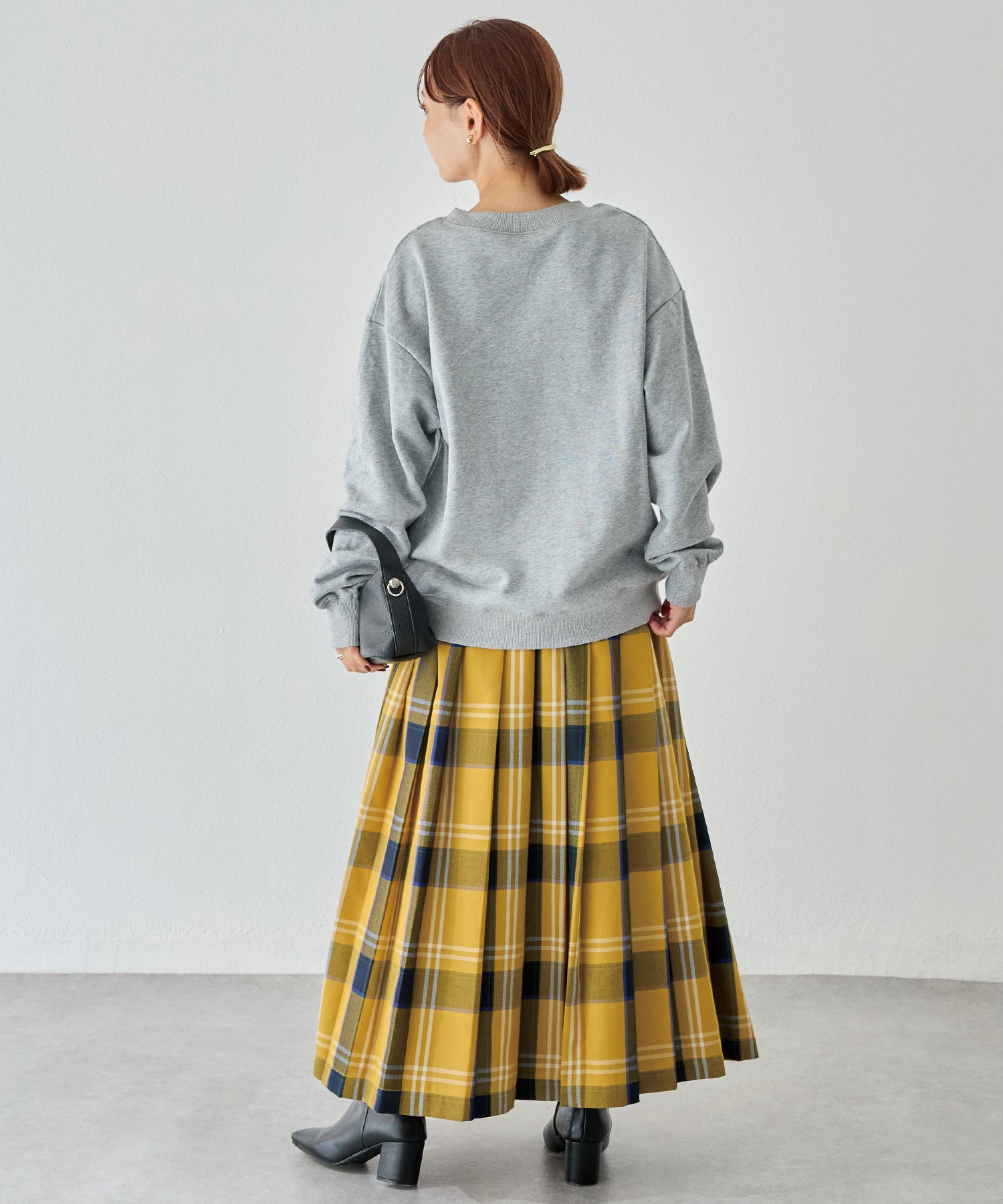 レース配色スウェットプルオーバー