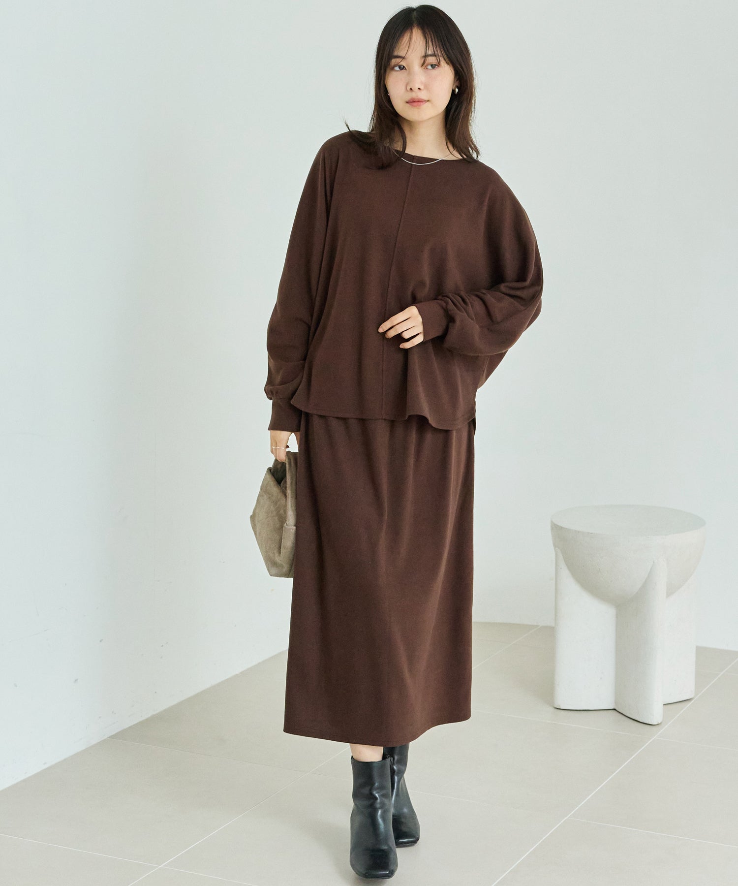 ニットライクドルマンセットアップスカート