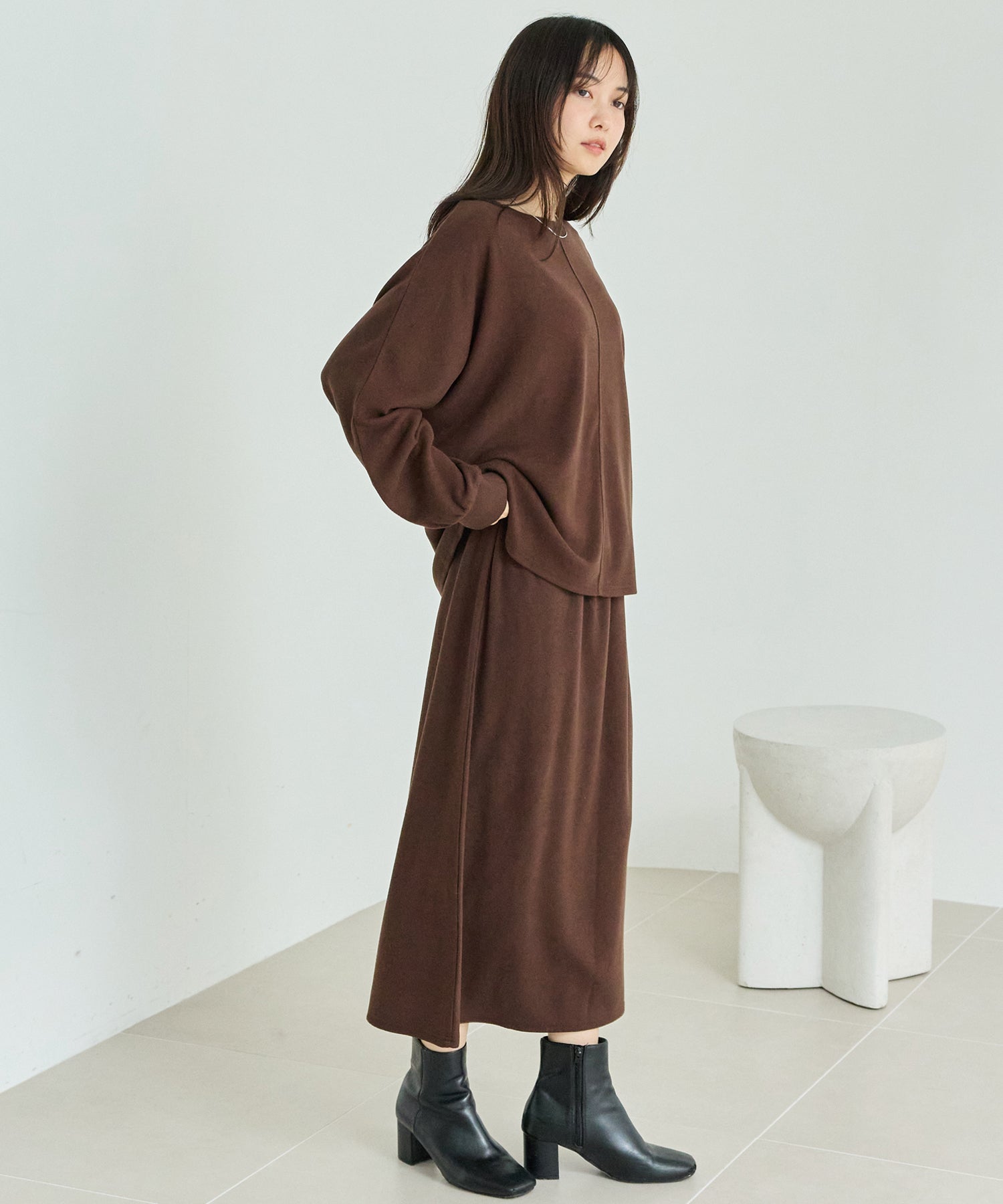 ニットライクドルマンセットアップスカート