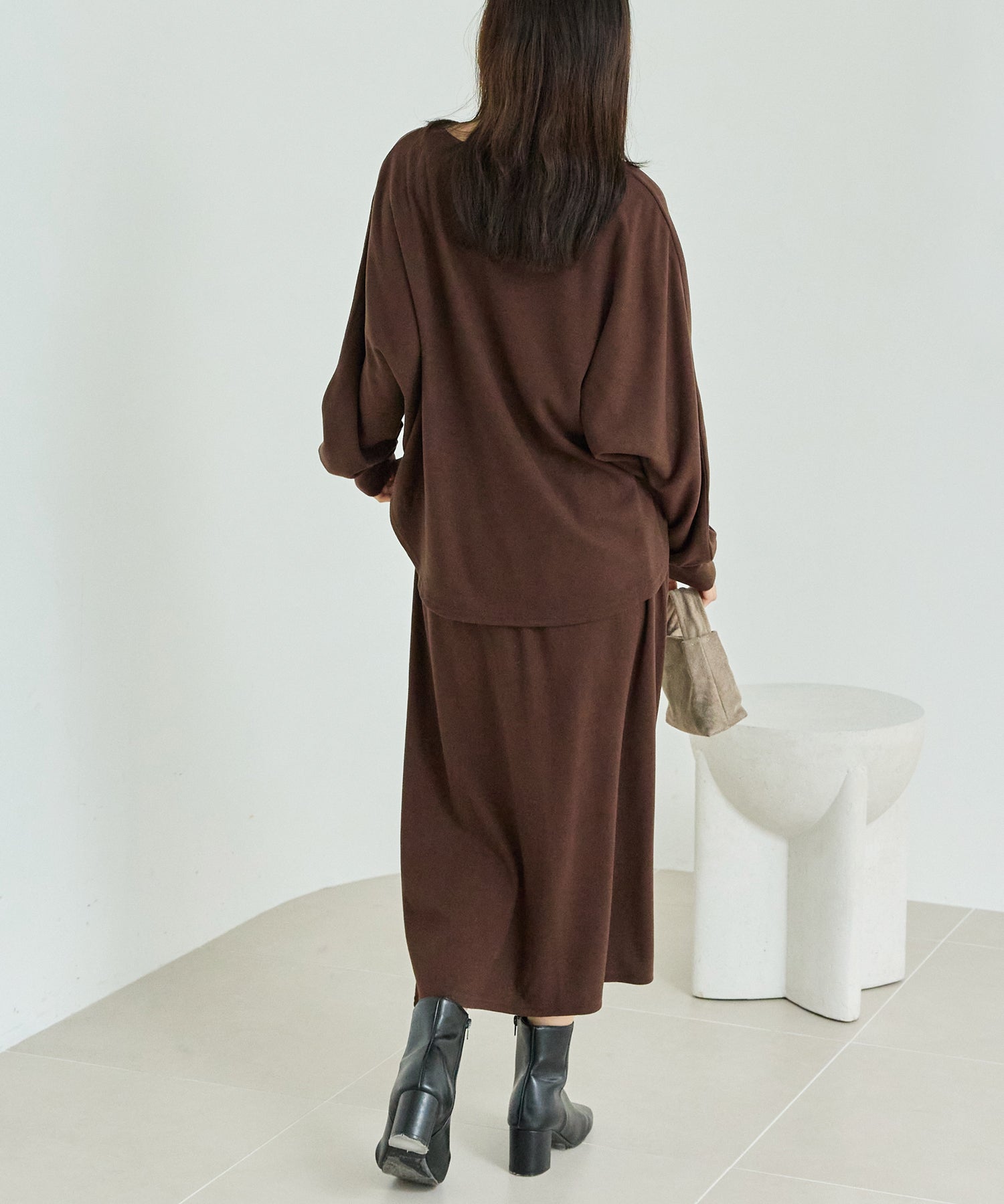 ニットライクドルマンセットアップスカート