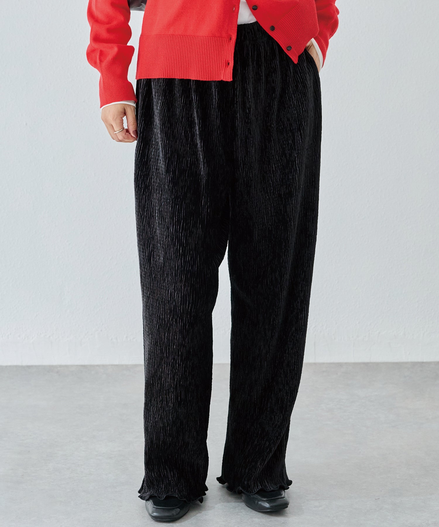 楊柳ベロアイージーパンツ