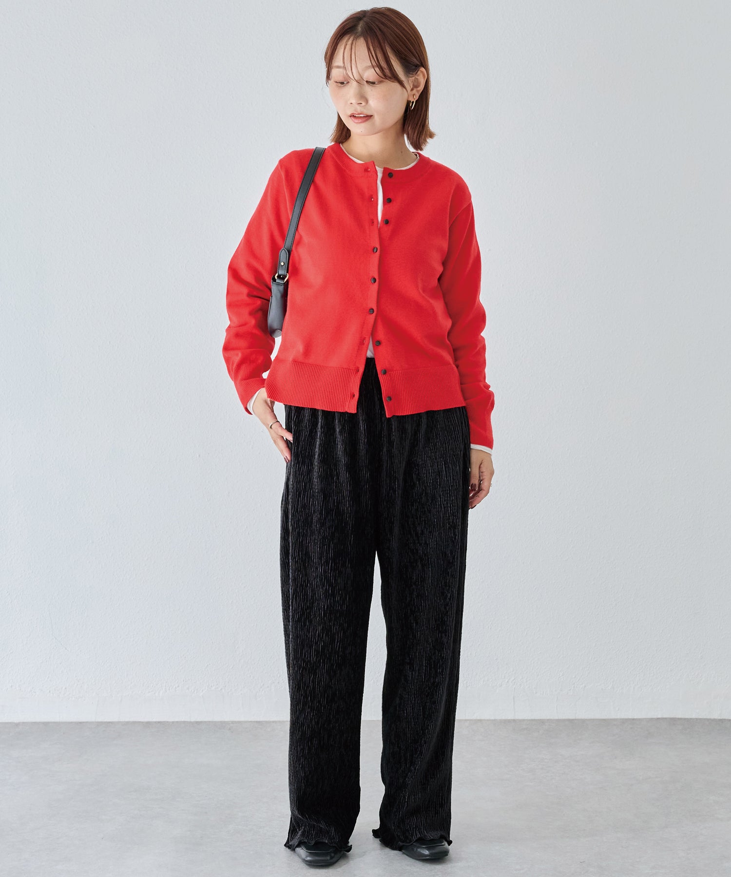 楊柳ベロアイージーパンツ