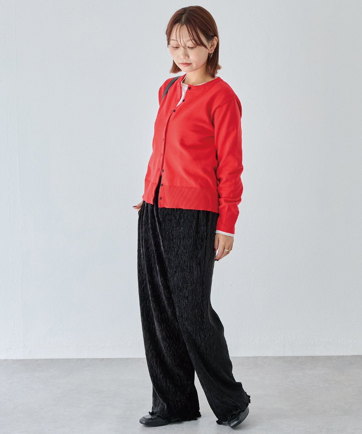 楊柳ベロアイージーパンツ