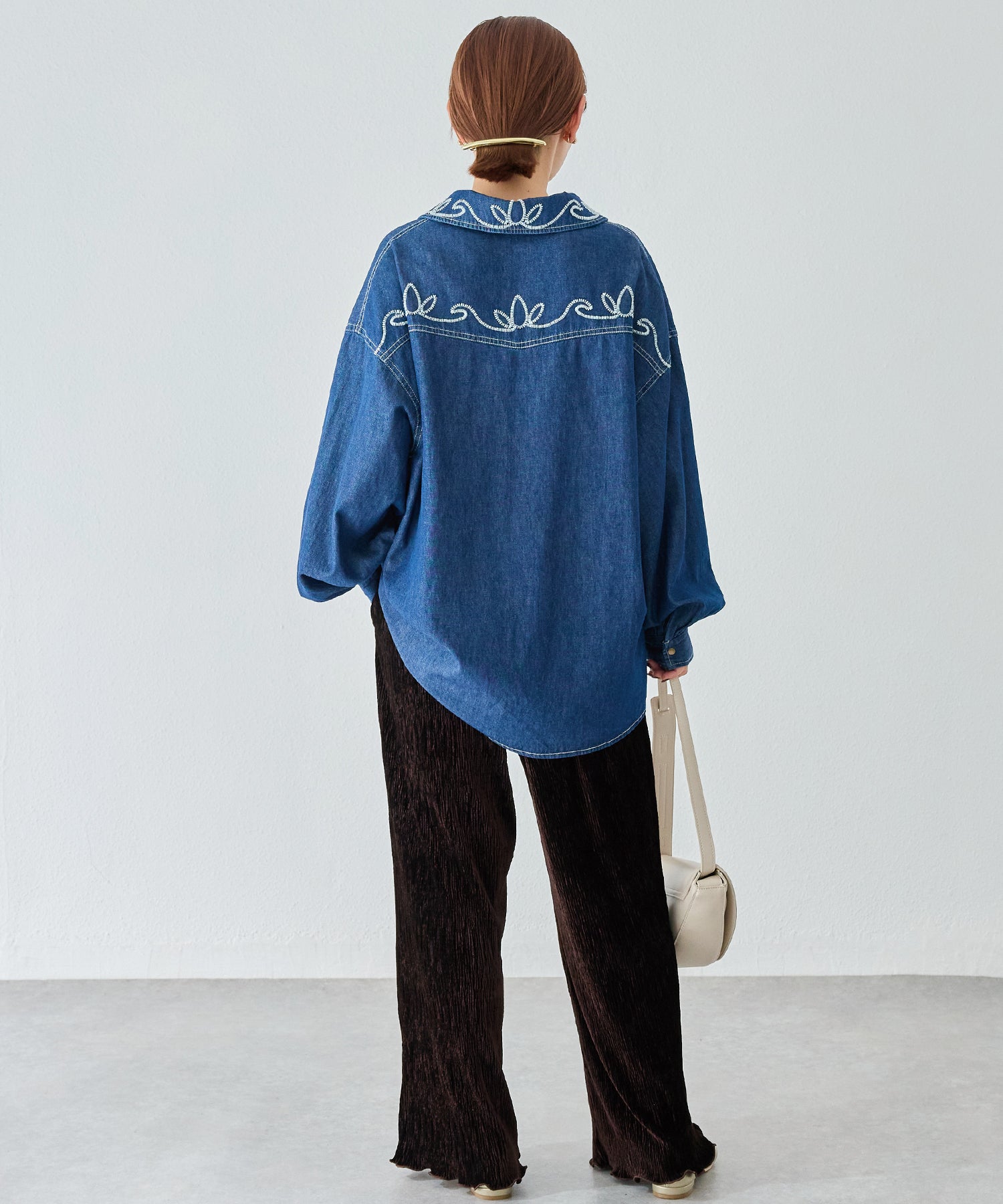 楊柳ベロアイージーパンツ