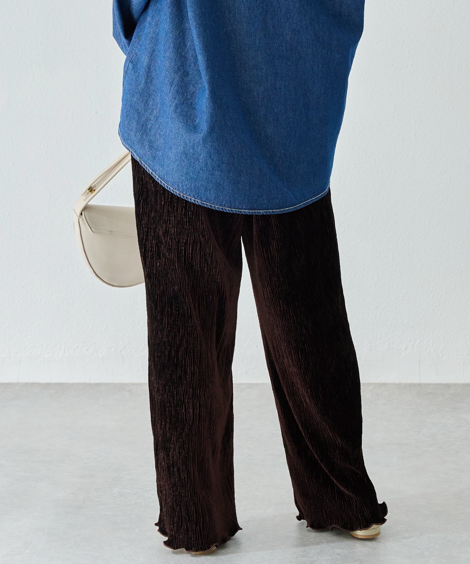 楊柳ベロアイージーパンツ