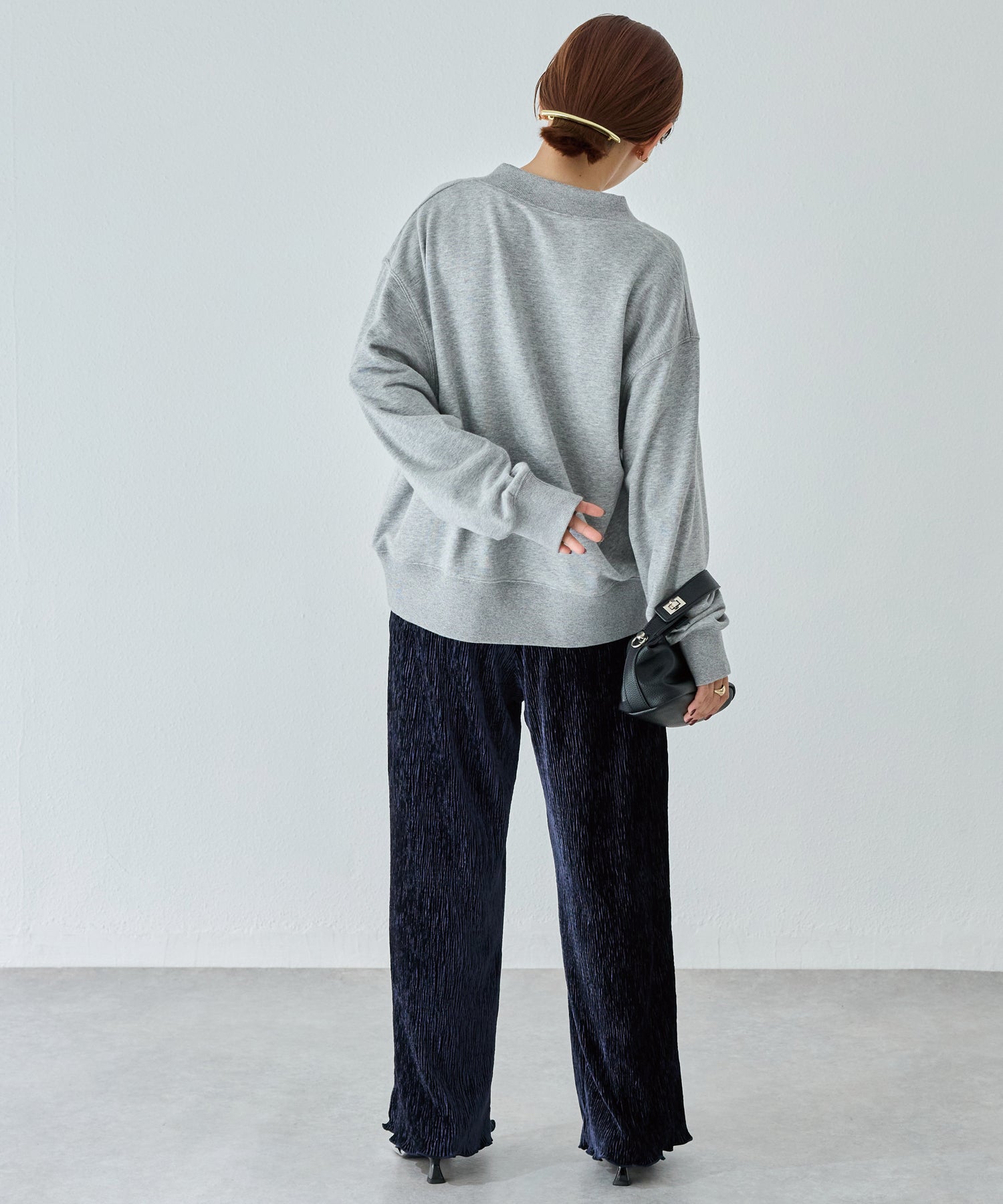 楊柳ベロアイージーパンツ