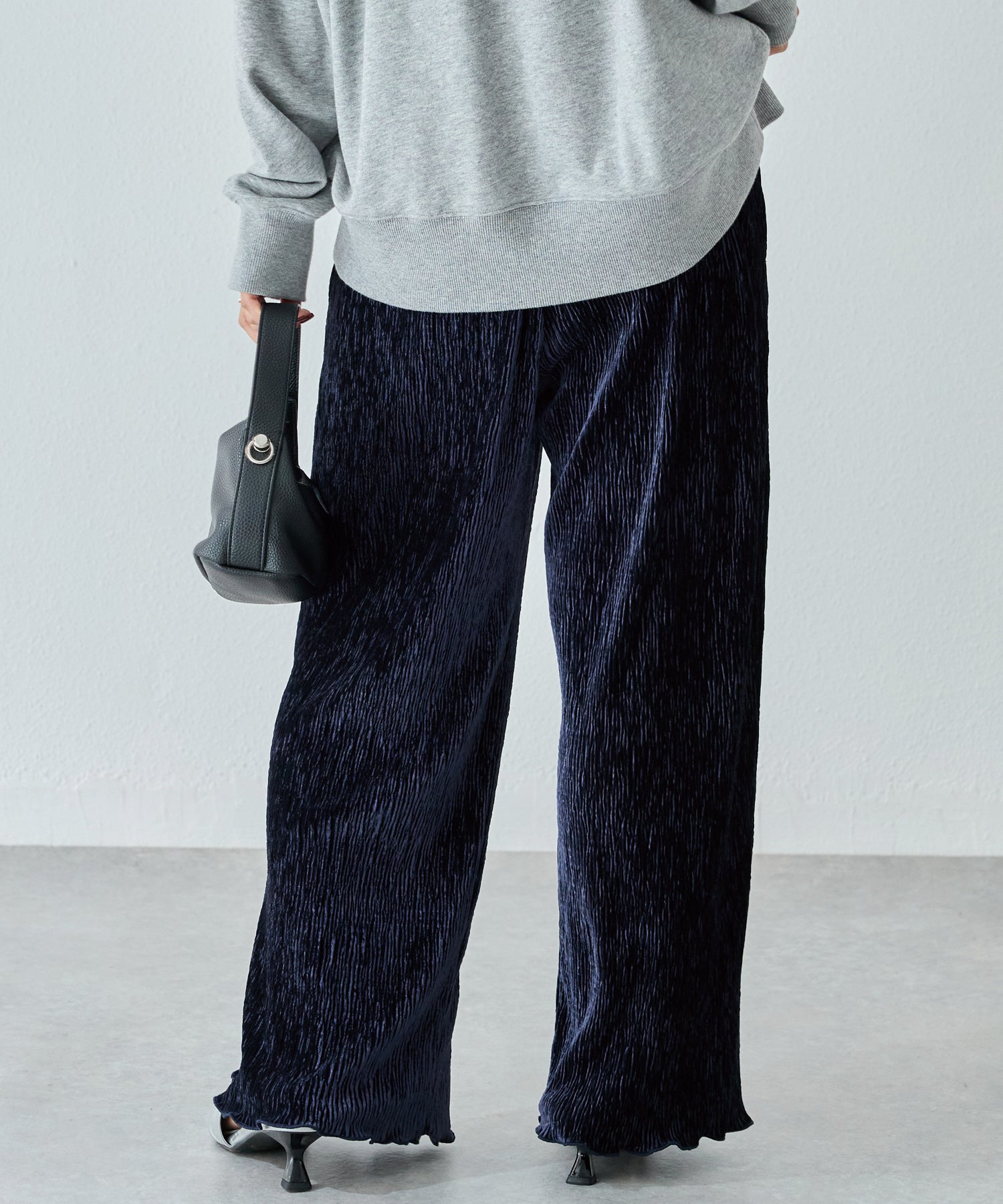 楊柳ベロアイージーパンツ