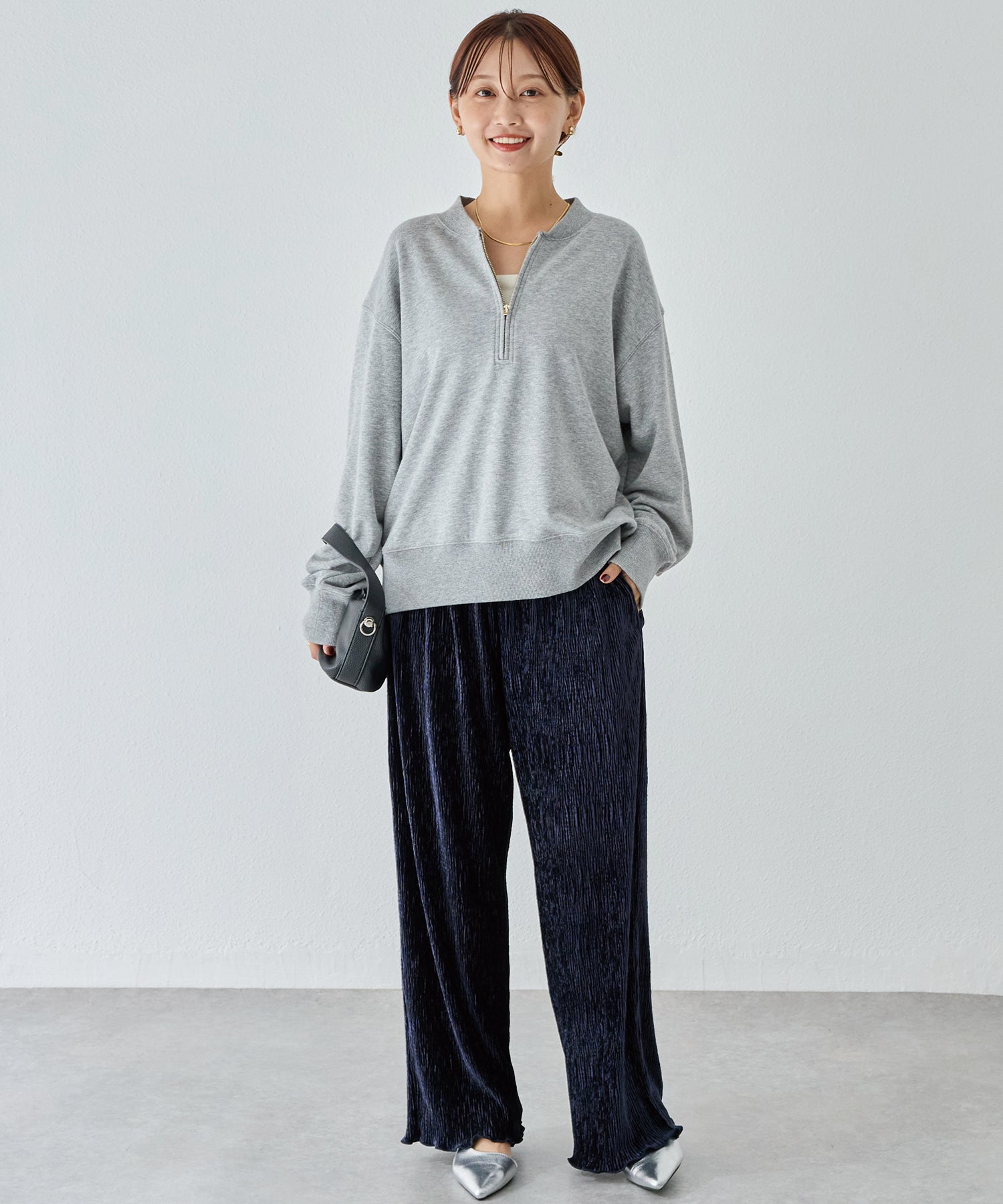 楊柳ベロアイージーパンツ