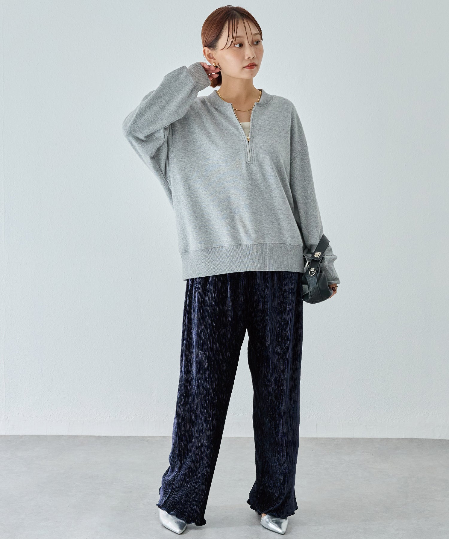 楊柳ベロアイージーパンツ