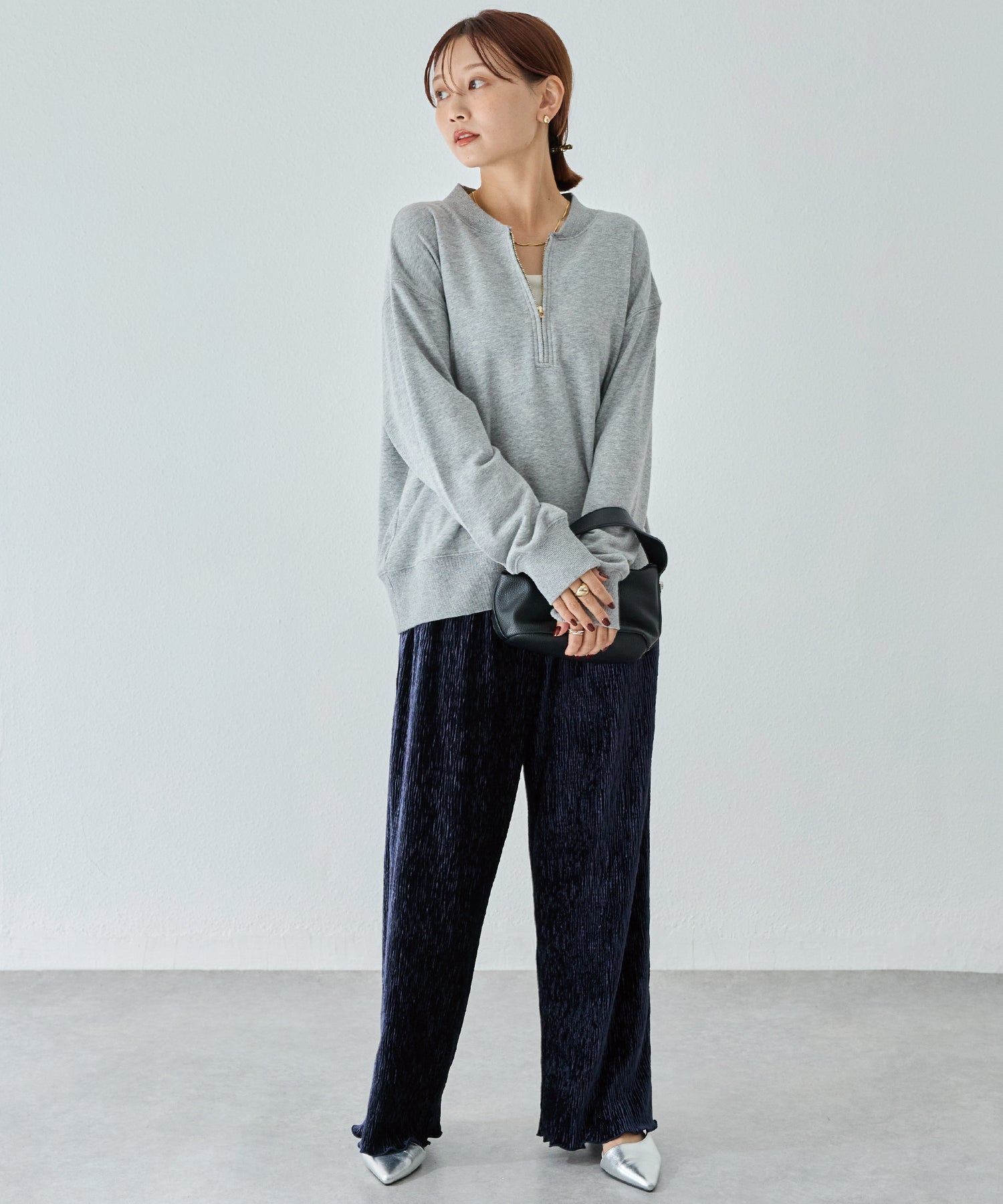 楊柳ベロアイージーパンツ