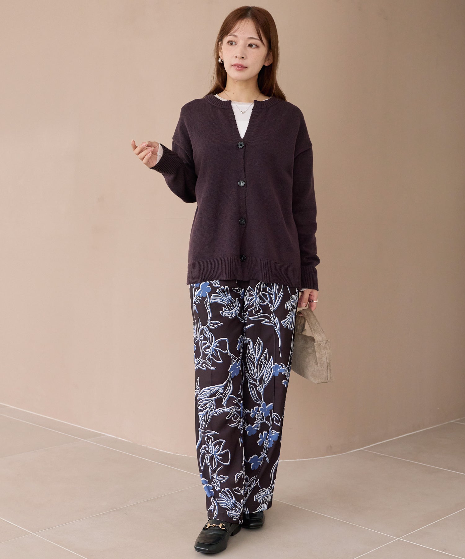 花柄イージーパンツ