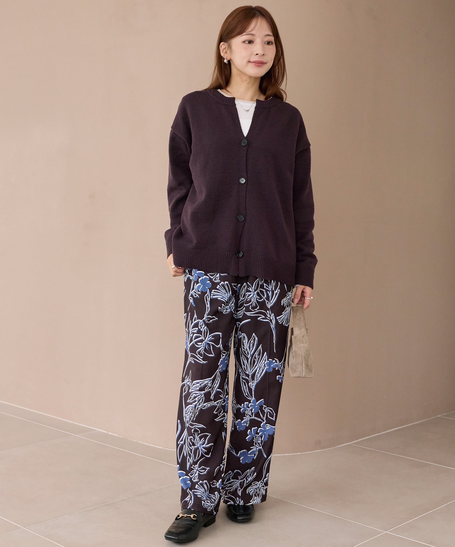 花柄イージーパンツ