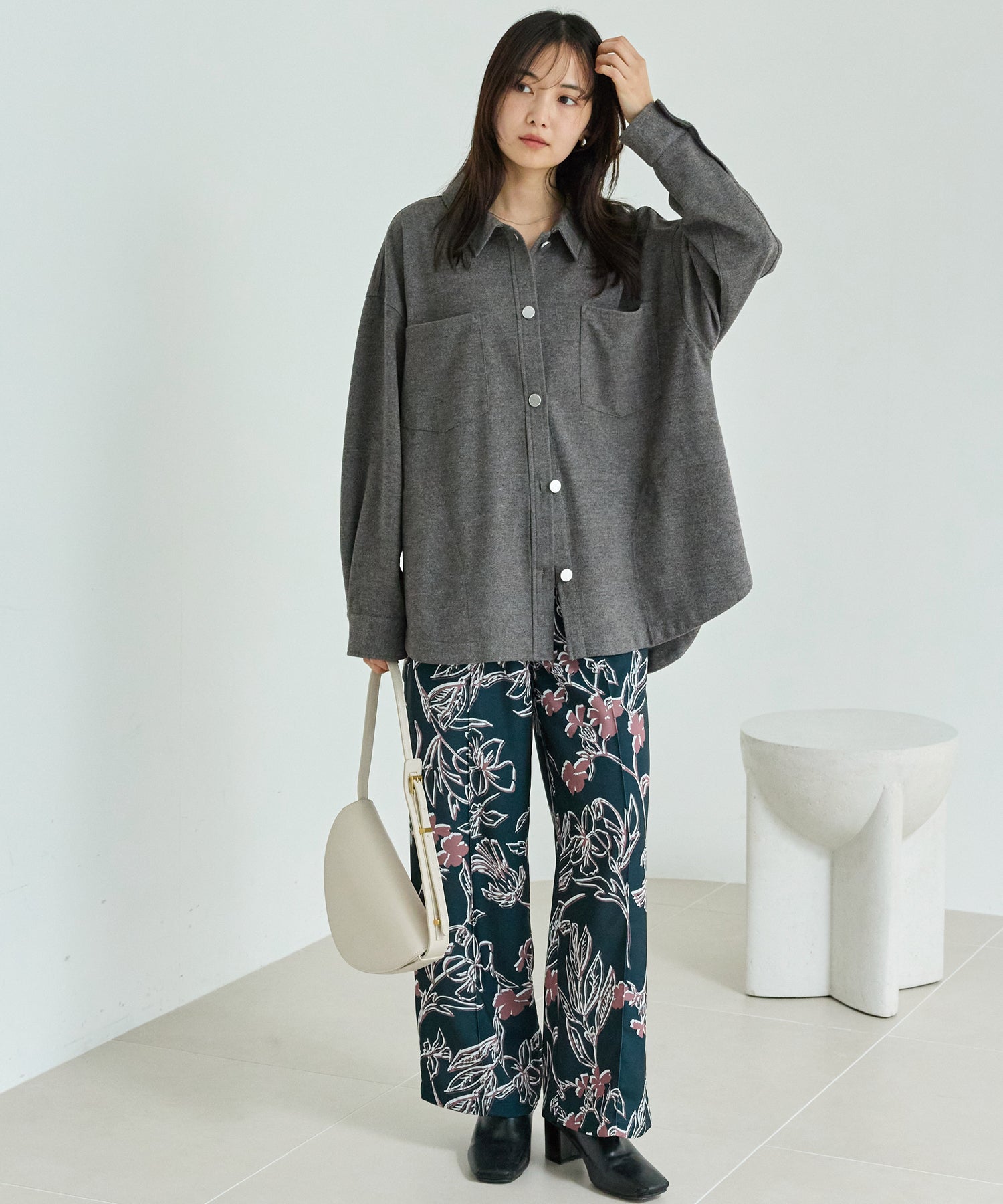 花柄イージーパンツ