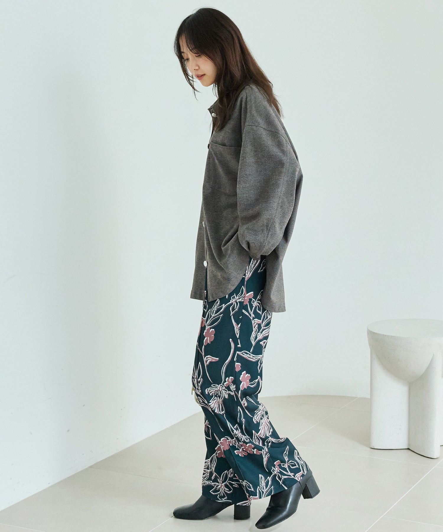 花柄イージーパンツ