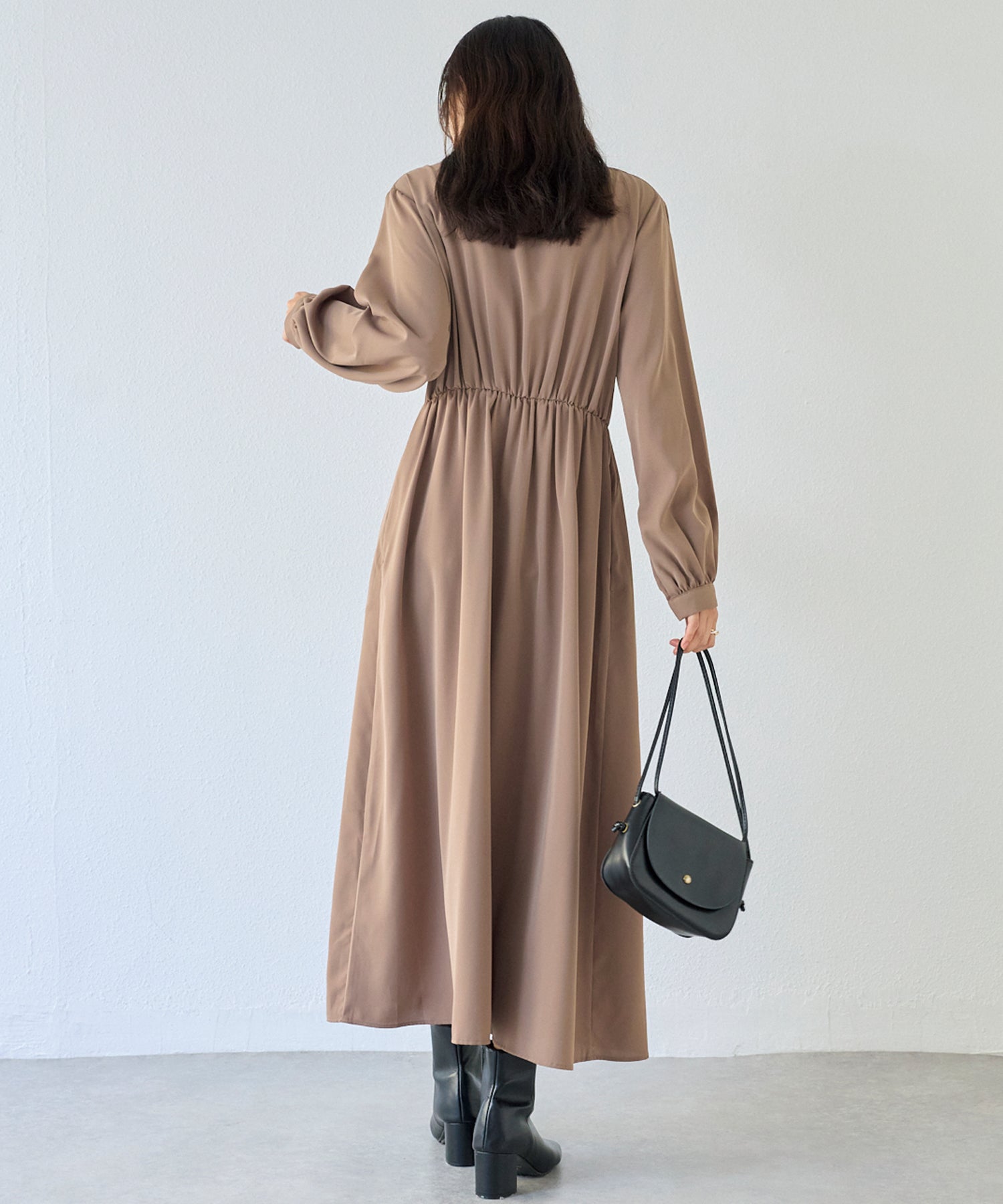 ウエスト切替ワンピース