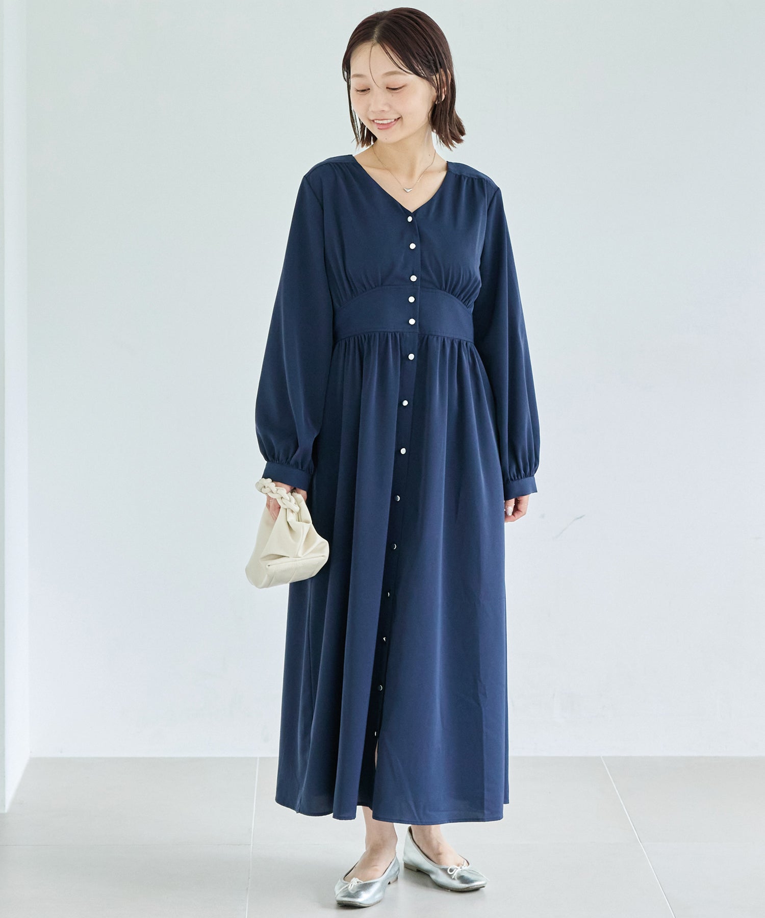 ネイビー　model:156cm 着用サイズ:M