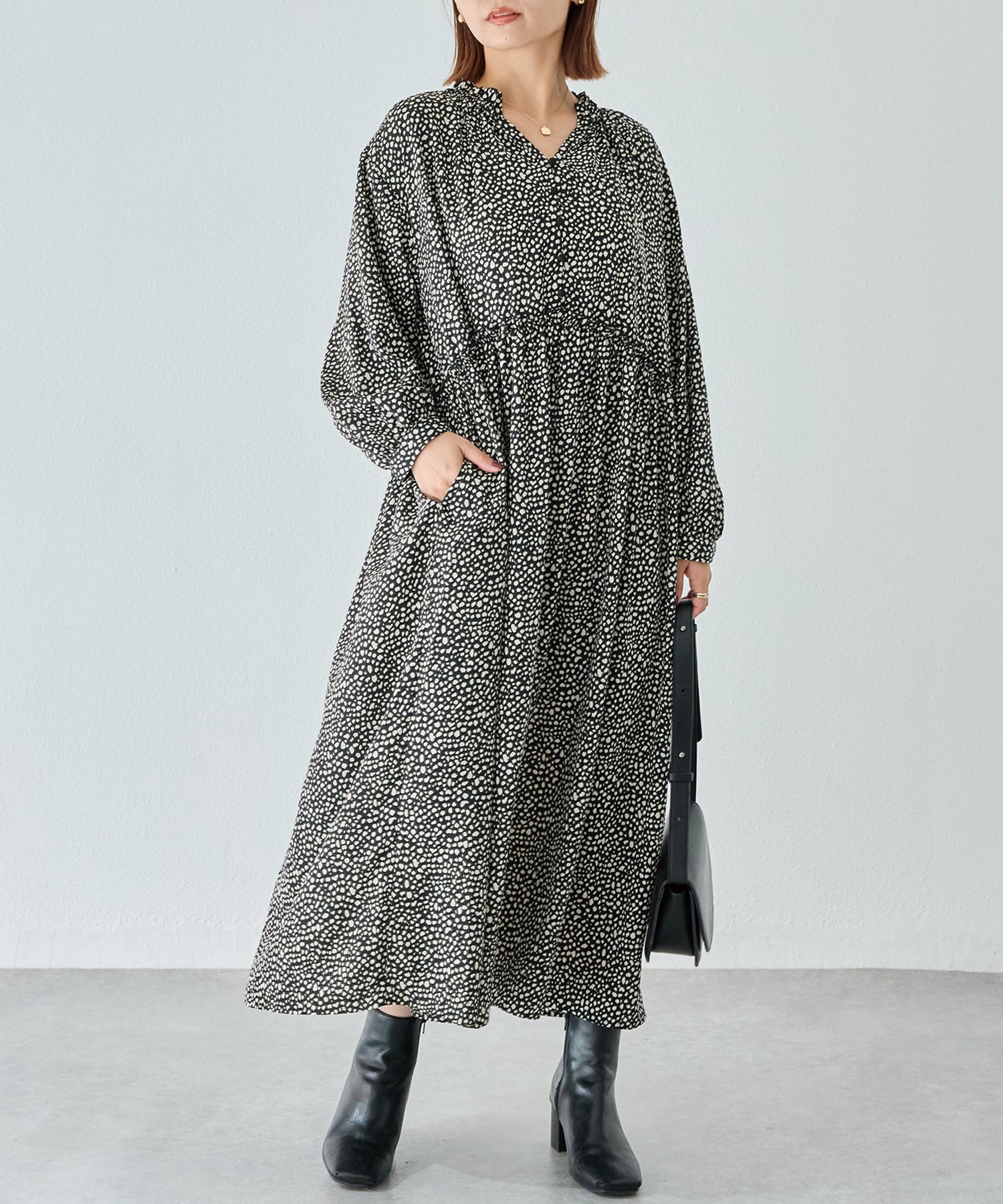 ドットA　model:156cm 着用サイズ:M