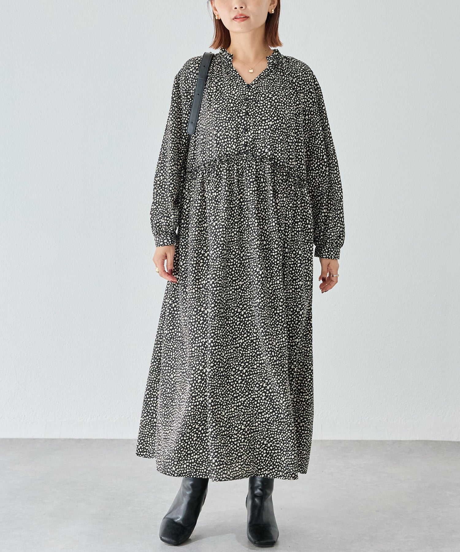 ドットA　model:156cm 着用サイズ:M