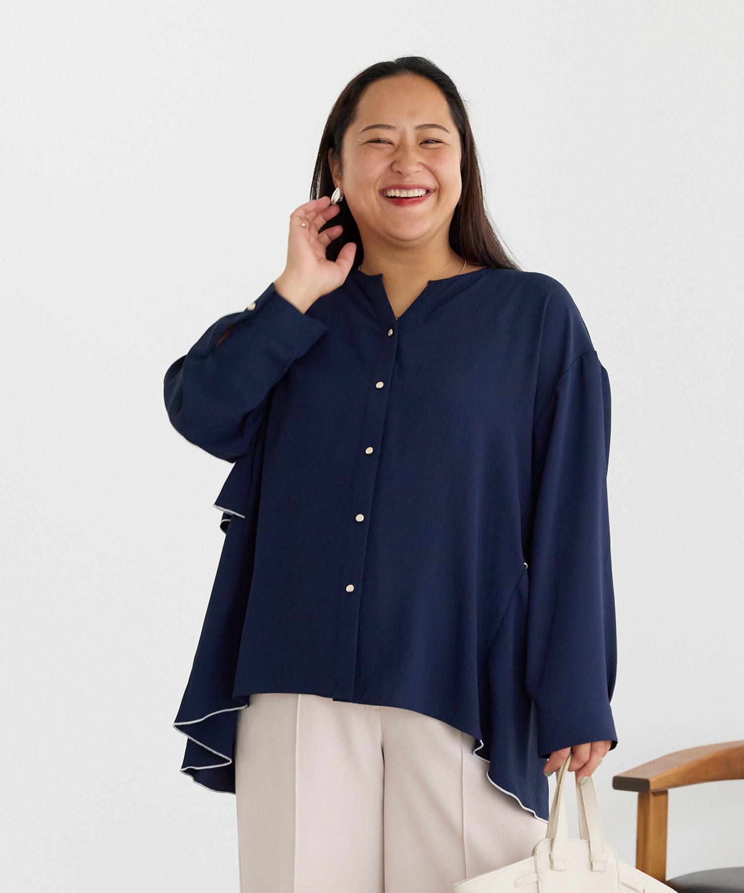 ネイビー　model:161cm 着用サイズ:3L