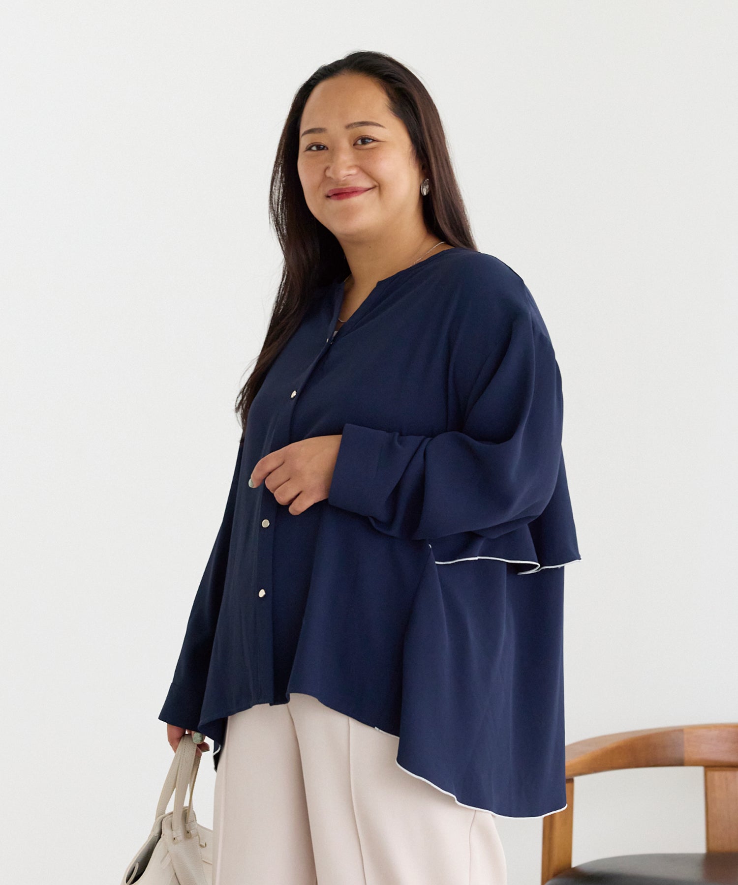 ネイビー　model:161cm 着用サイズ:3L