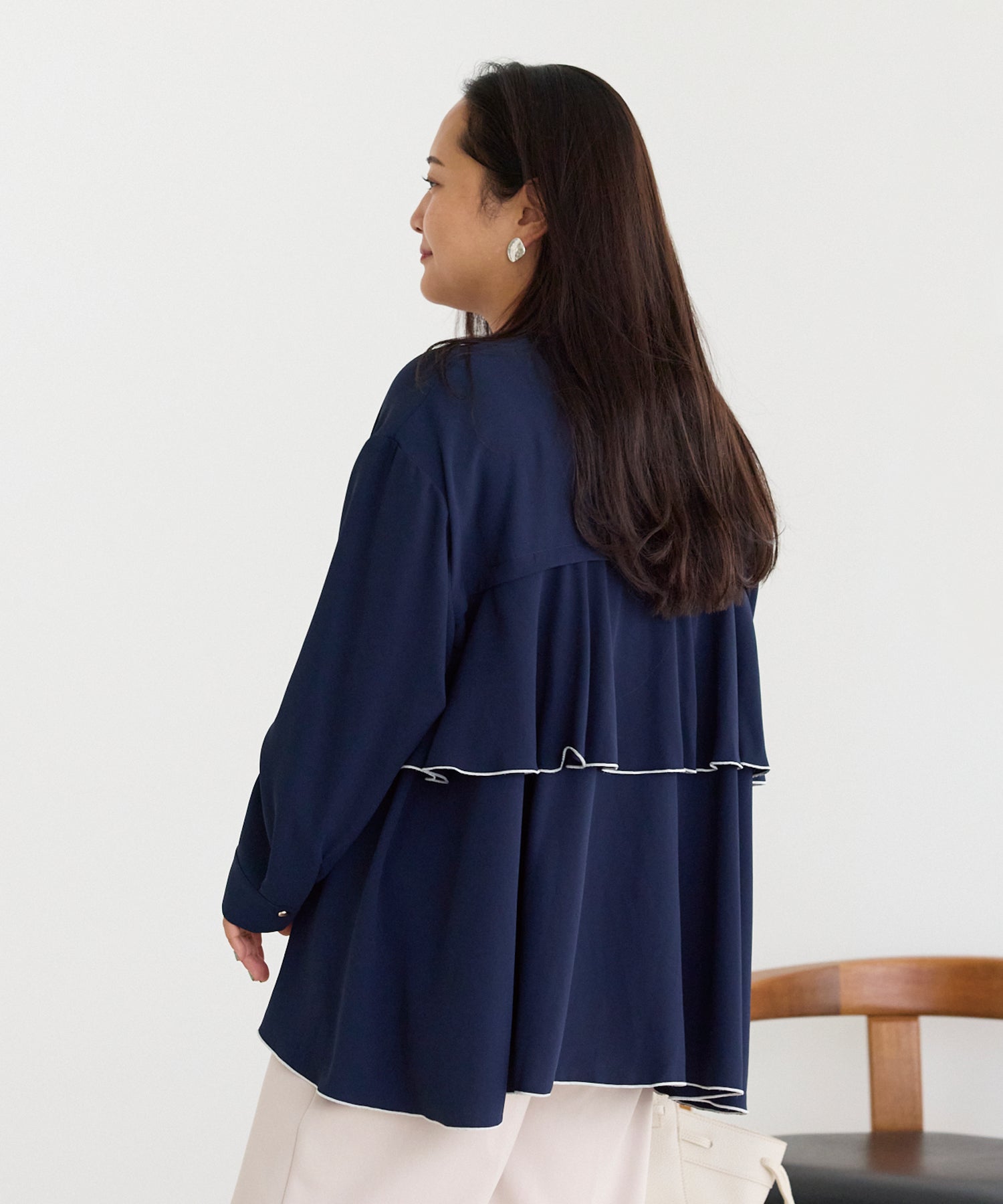 ネイビー　model:161cm 着用サイズ:3L