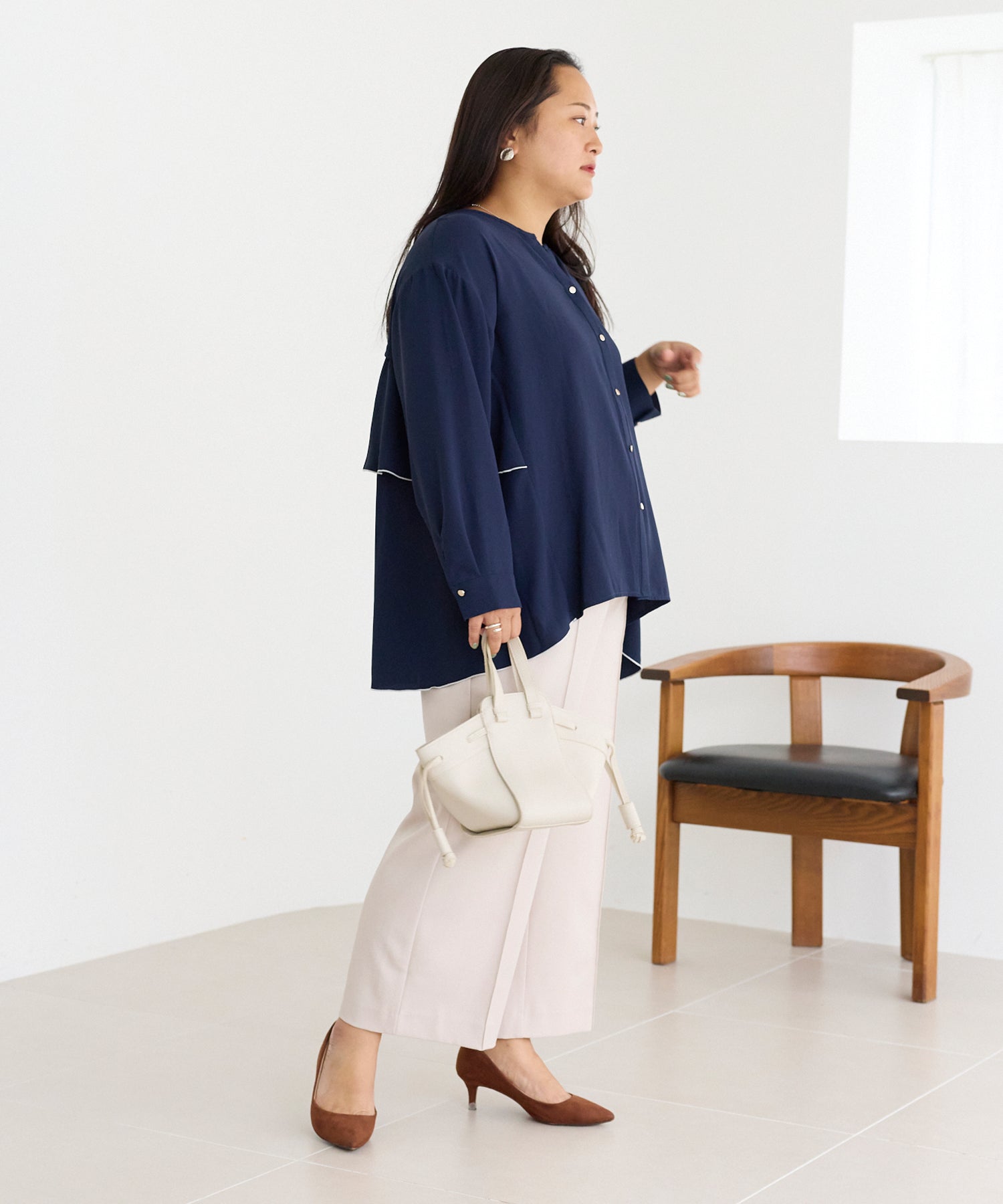 ネイビー　model:161cm 着用サイズ:3L